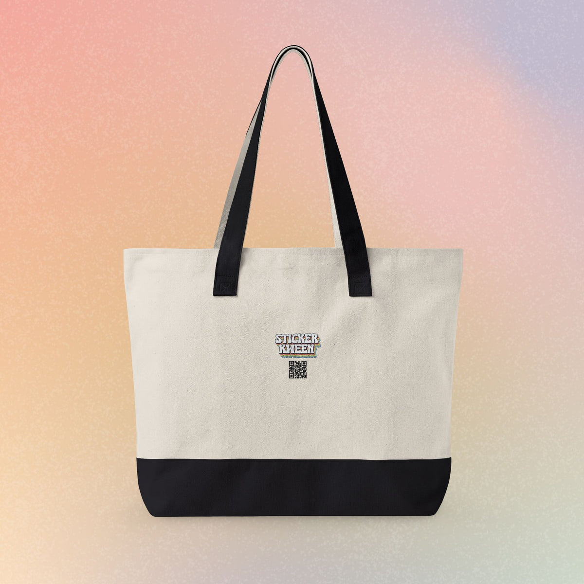 I Love NY Jewish Star Zippered Canvas Tote
