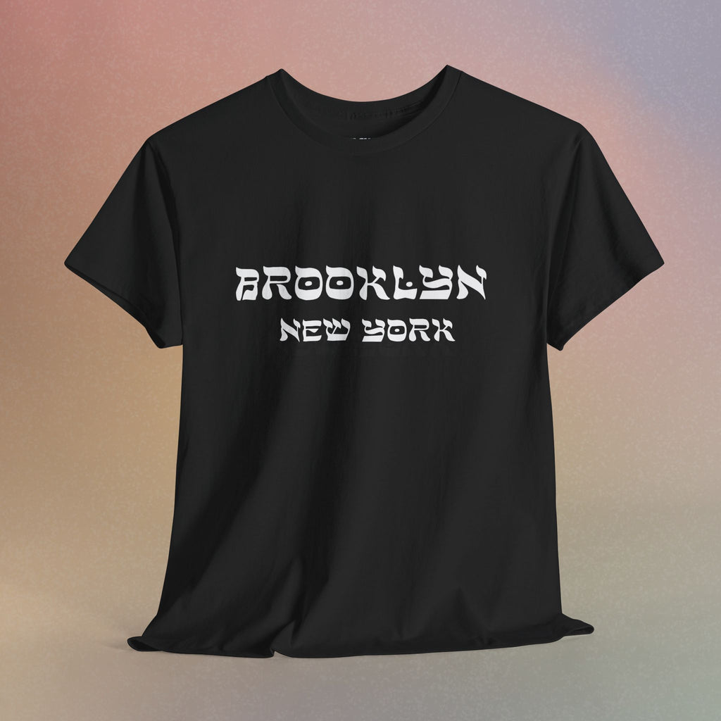 Brooklyn New York Hebrew Script - Unisex Heavy Cotton Tee