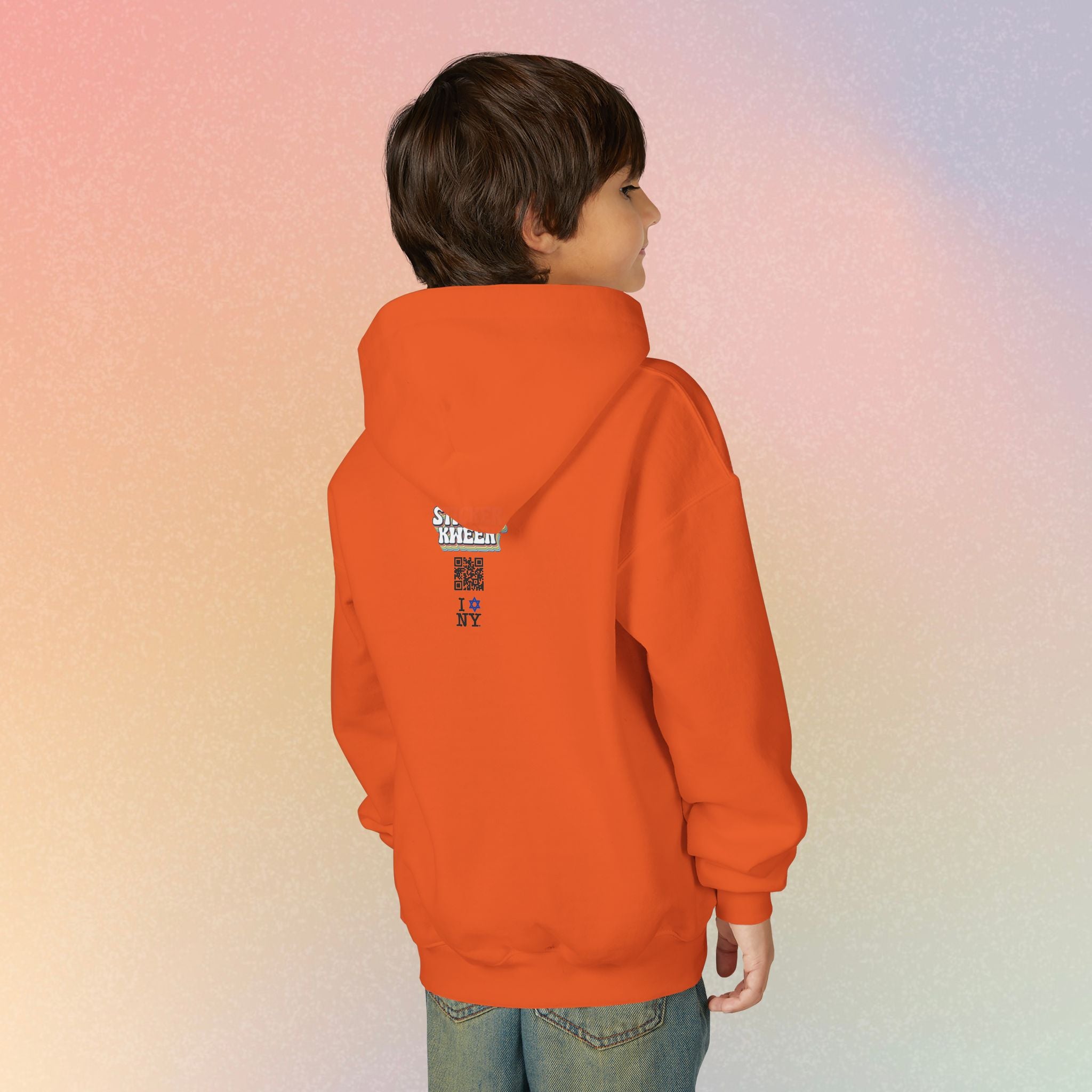 Youth Size I Love NY Jewish Star Hoodie | Jewish New York Pride Sweatshirt