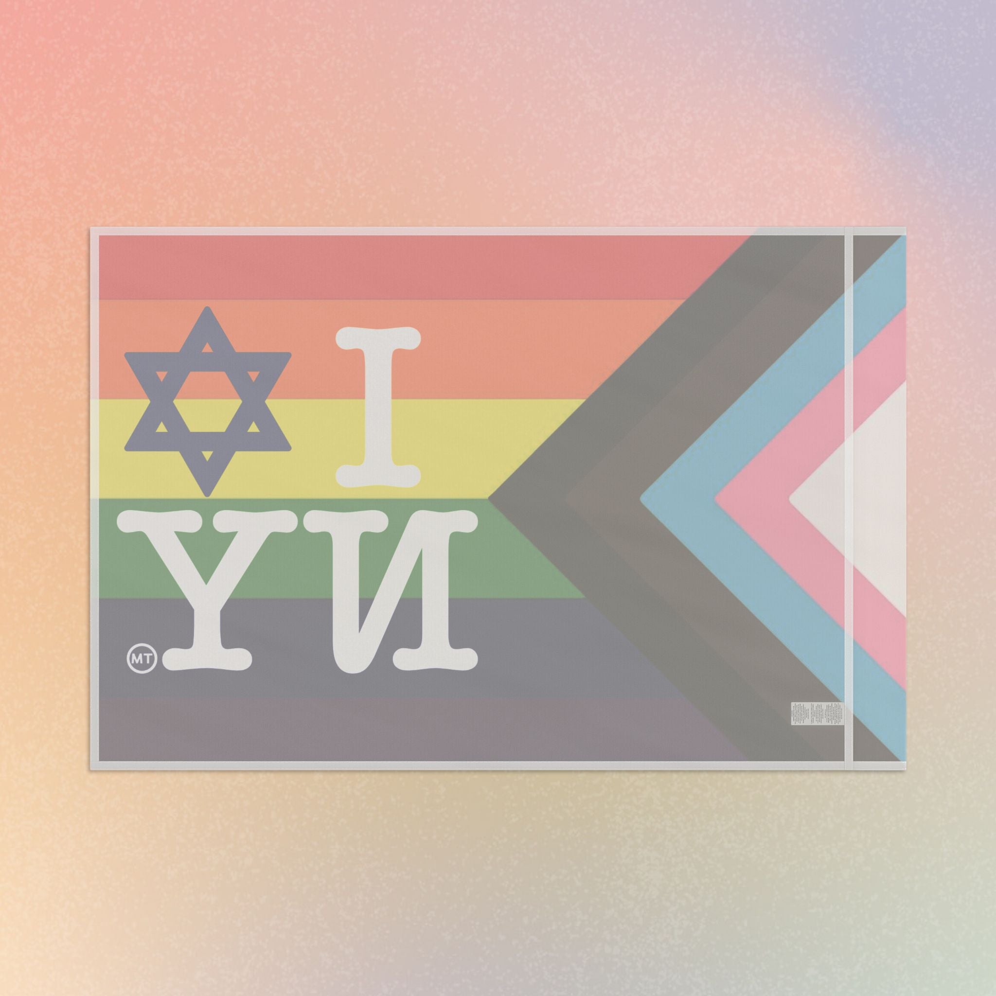 LGBTQIA I Love NY Jewish Star Flag