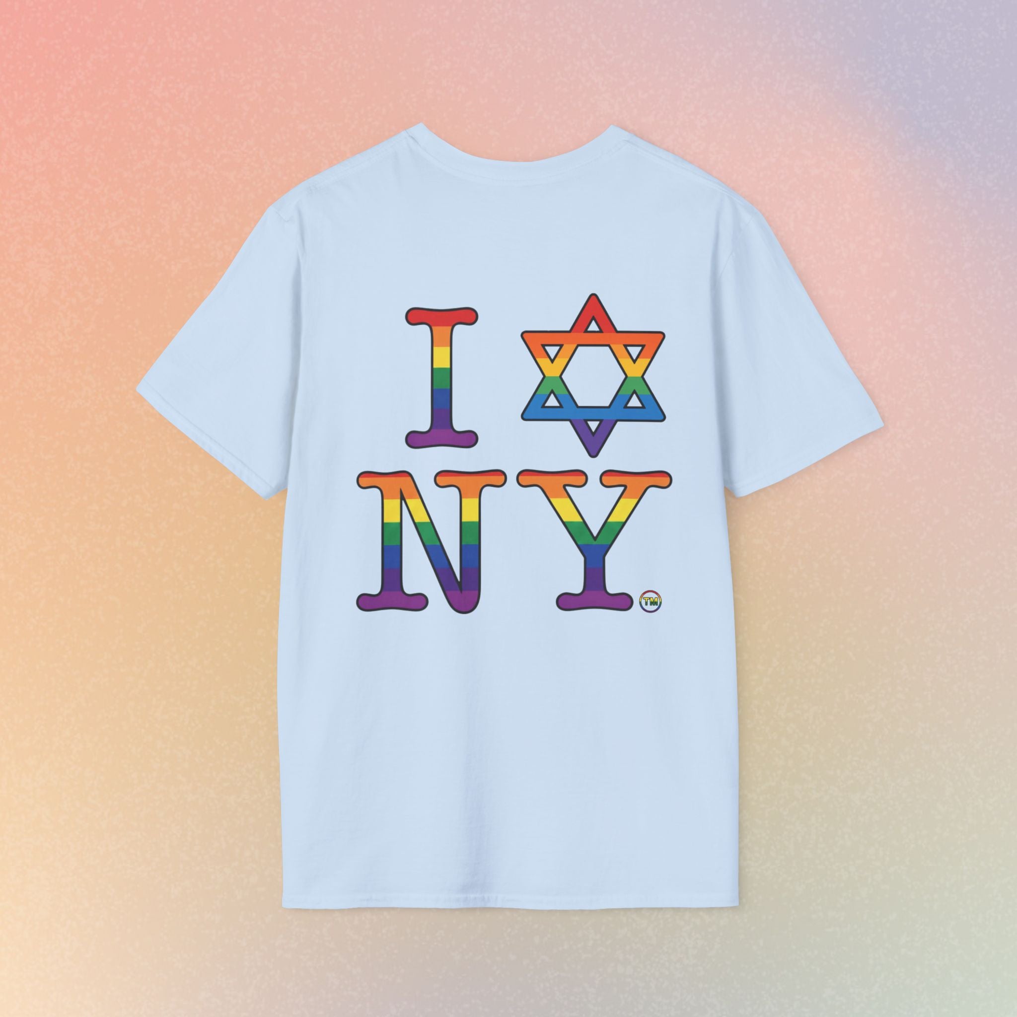 I Love NY Jewish Star LGBTQ Pride Unisex Softstyle T-Shirt
