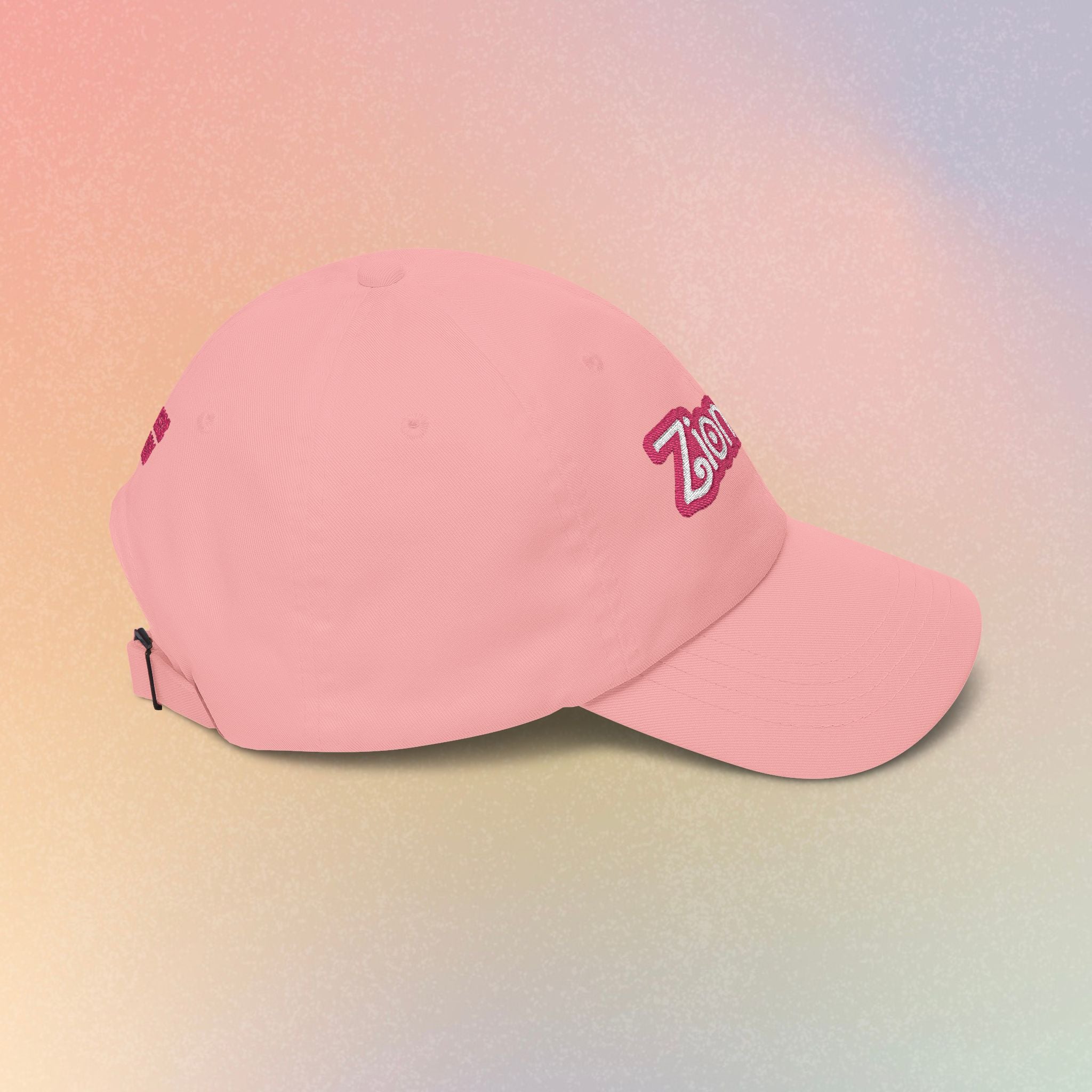 Zioness Embroidered Baseball Cap – Pink Barbie Font Jewish Pride Baseball Hat
