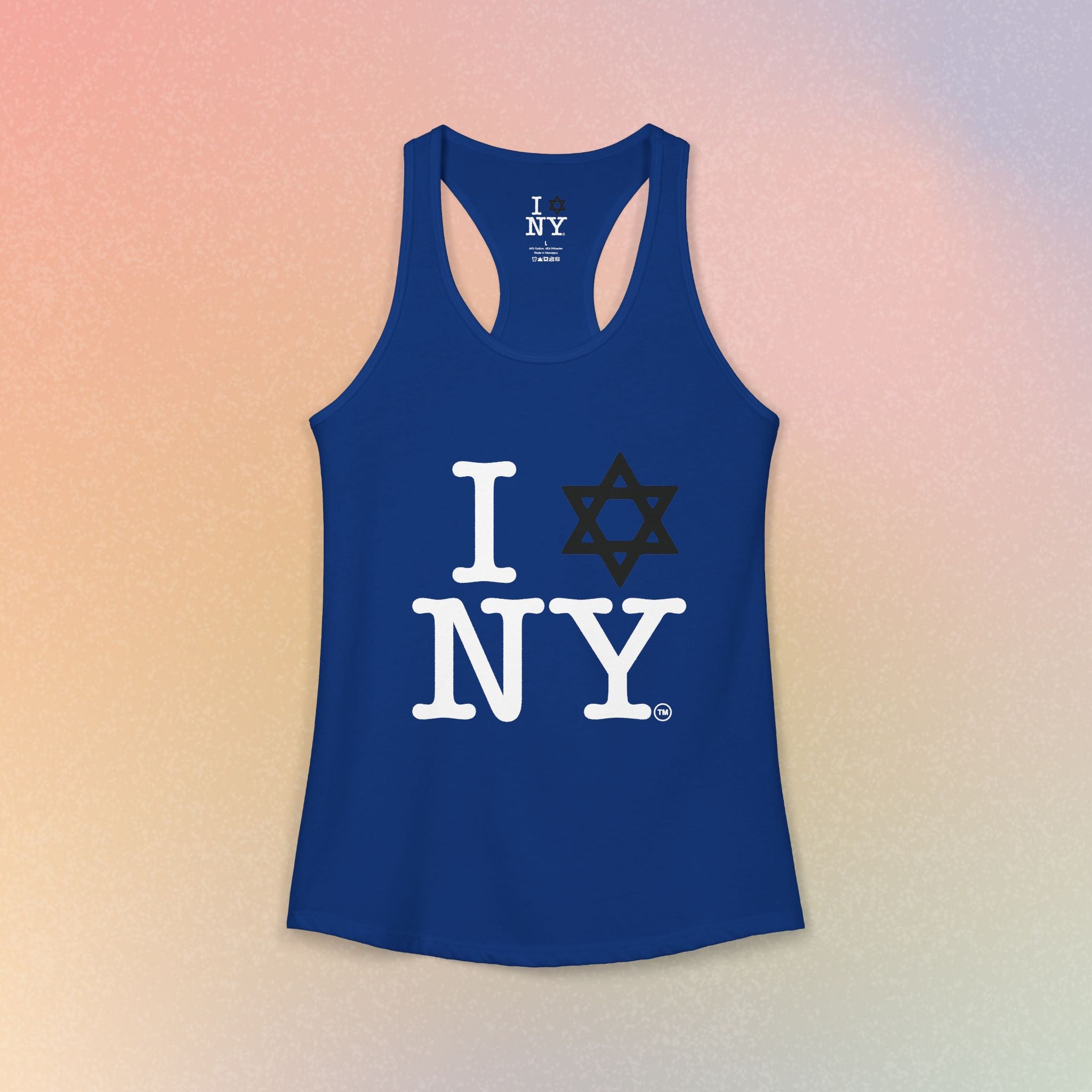 I Love NY Jewish Star Women's Ideal Racerback Tank