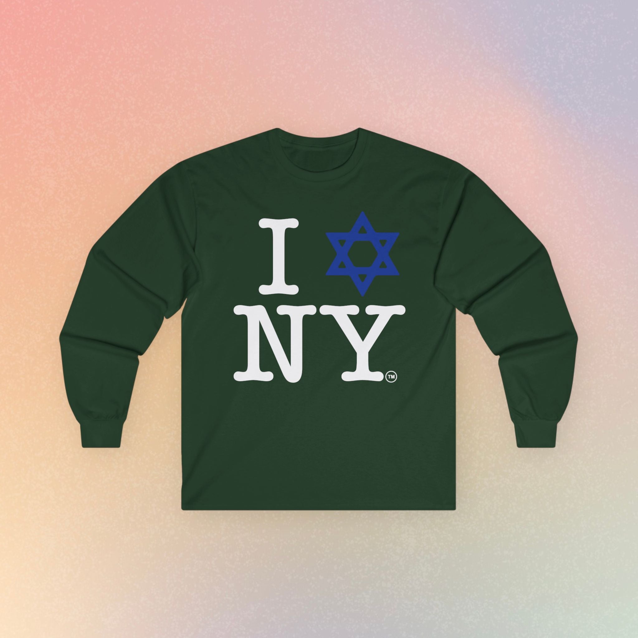 I Love NY Jewish Star Long Sleeve Tee - New York Jewish Pride Shirt
