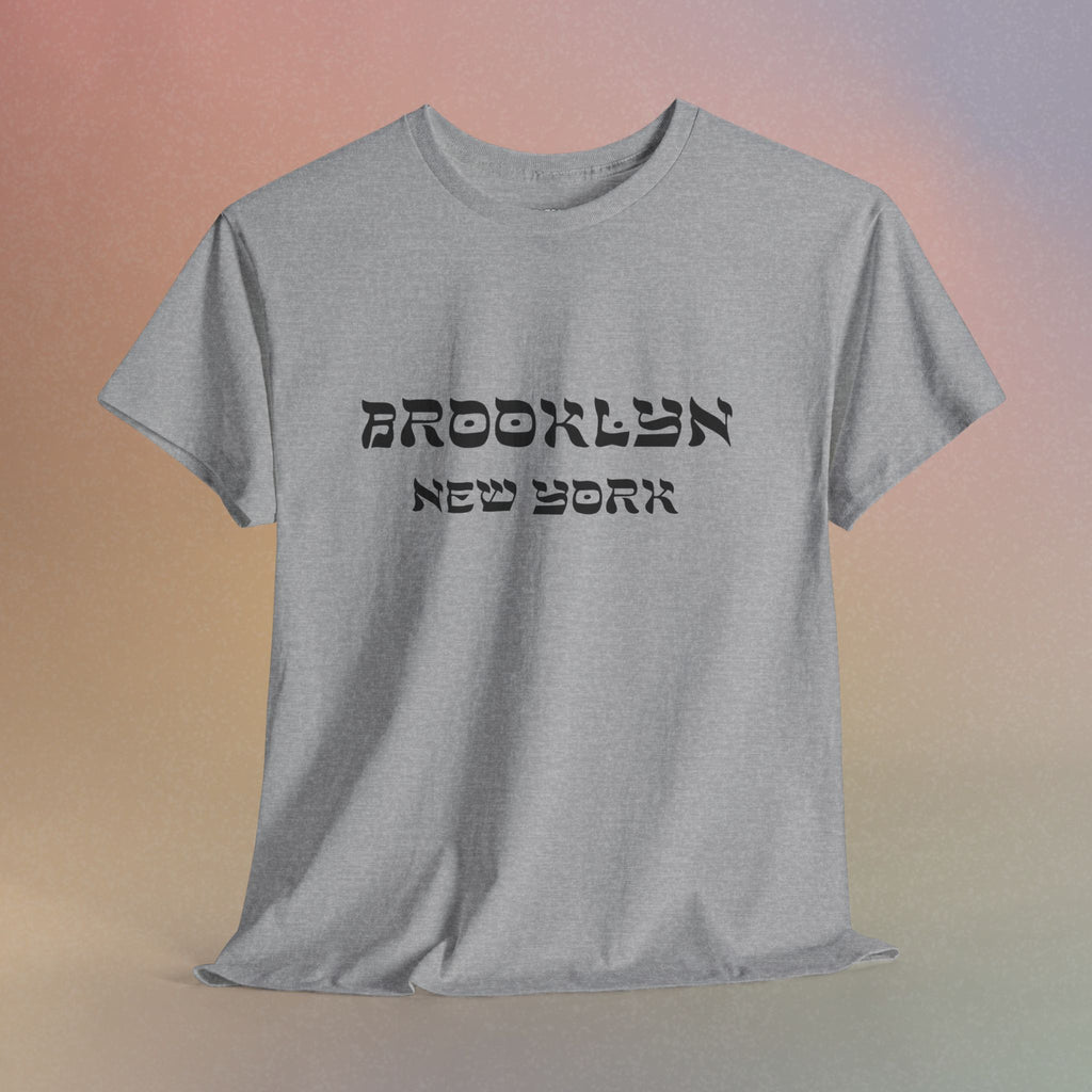 Brooklyn New York Hebrew Script - Unisex Heavy Cotton Tee