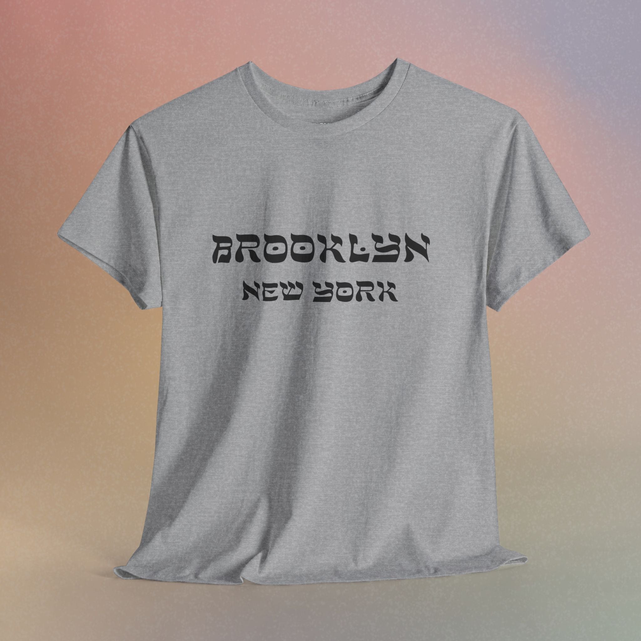 Brooklyn New York Hebrew Script - Unisex Heavy Cotton Tee