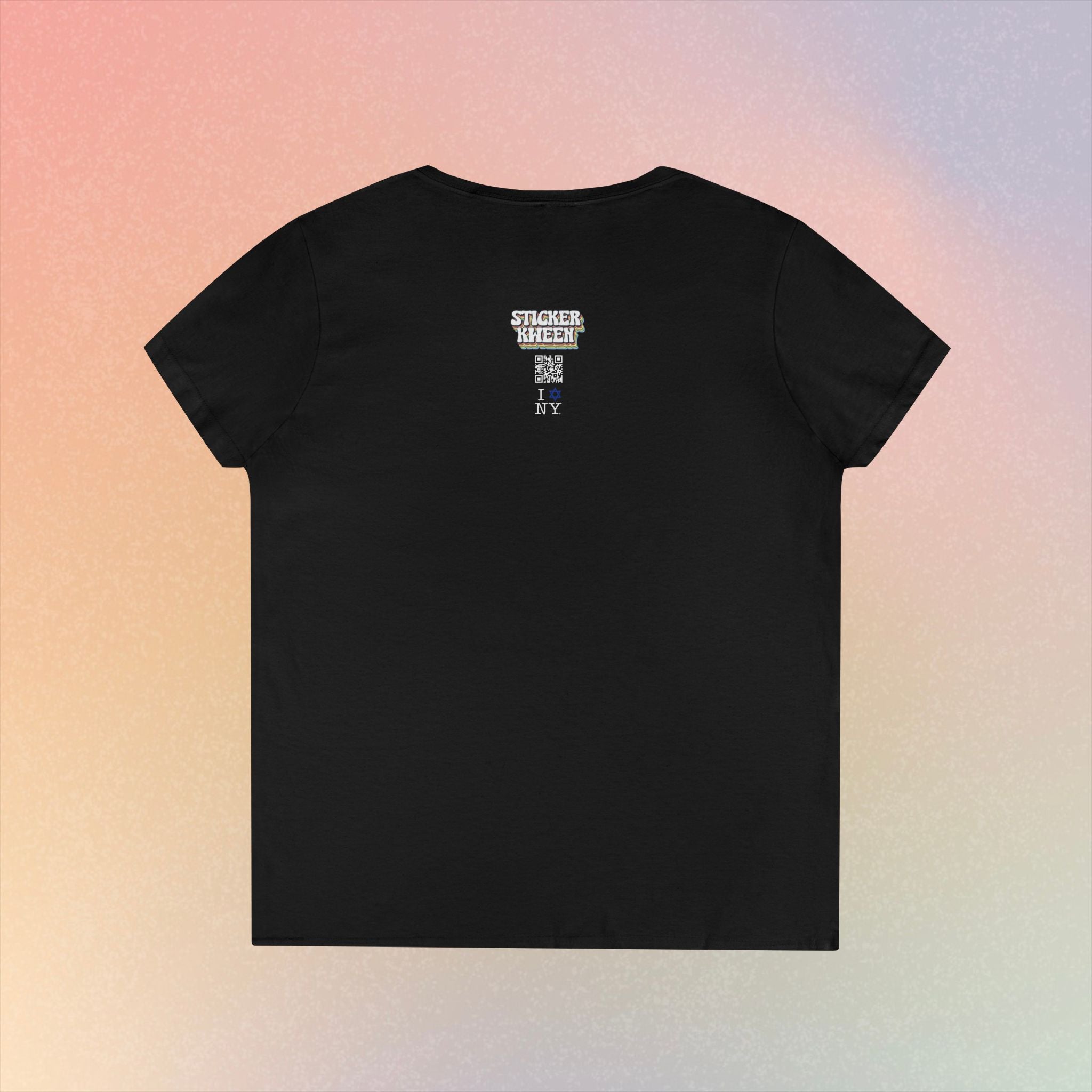 I Love NY Jewish Star V-Neck T-Shirt | New York Jewish Pride