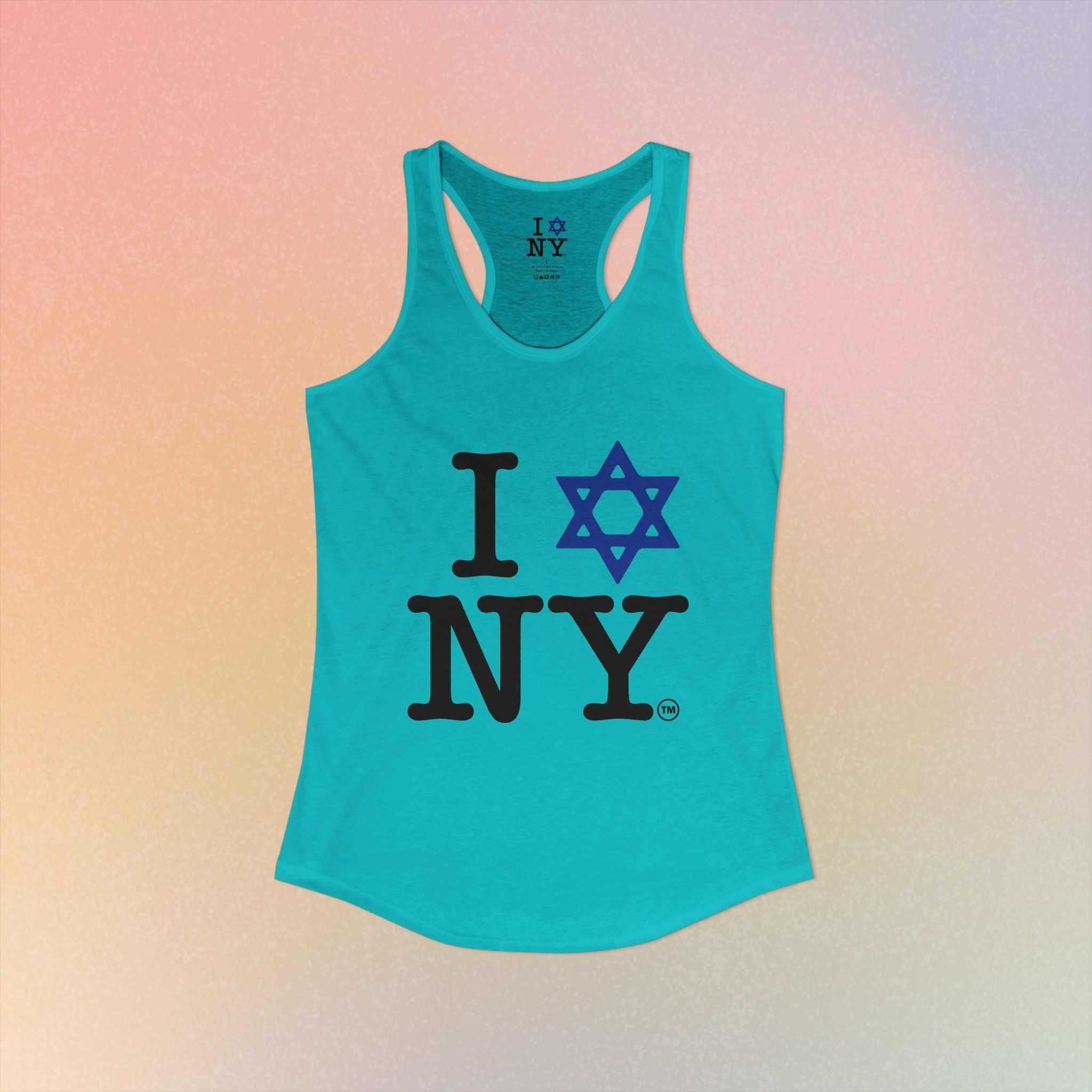 I Jewish Star Love NY Women's Racerback Tanktop