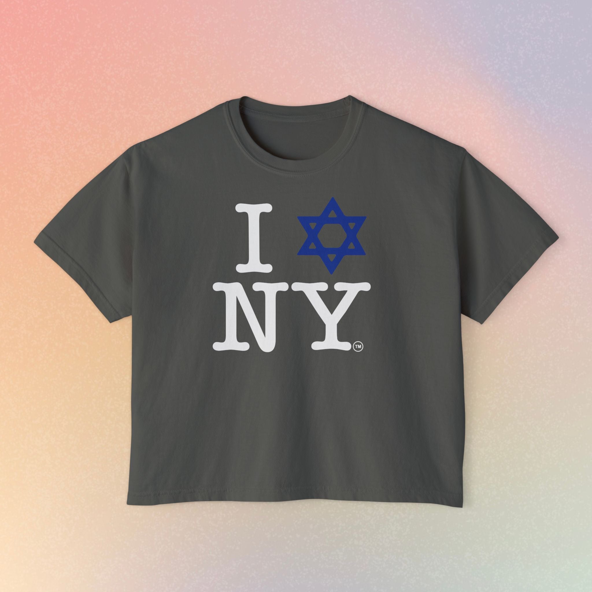 I Love NY Jewish Star Women's Boxy Tee — Jewish New York Pride T‑Shirt