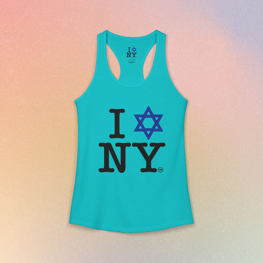 I Jewish Star Love NY Women's Racerback Tanktop