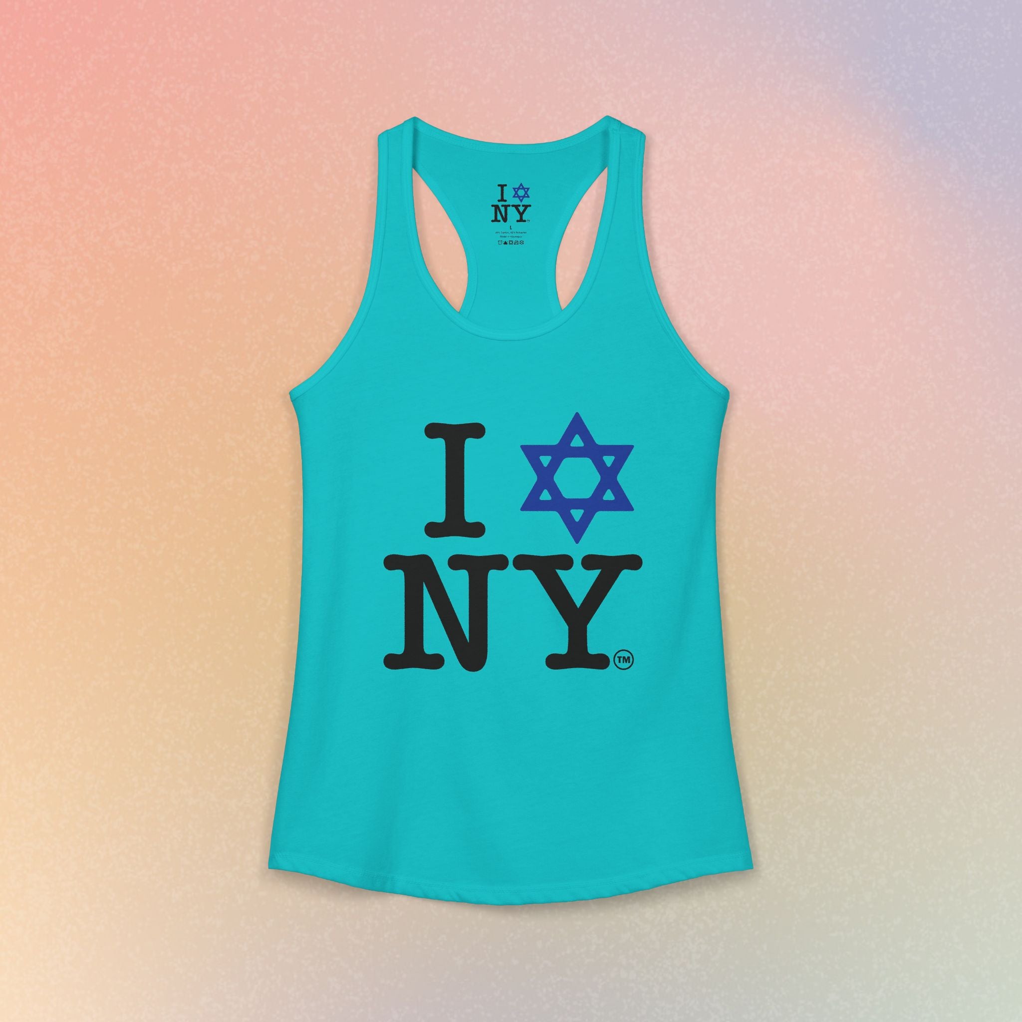 I Jewish Star Love NY Women's Racerback Tanktop