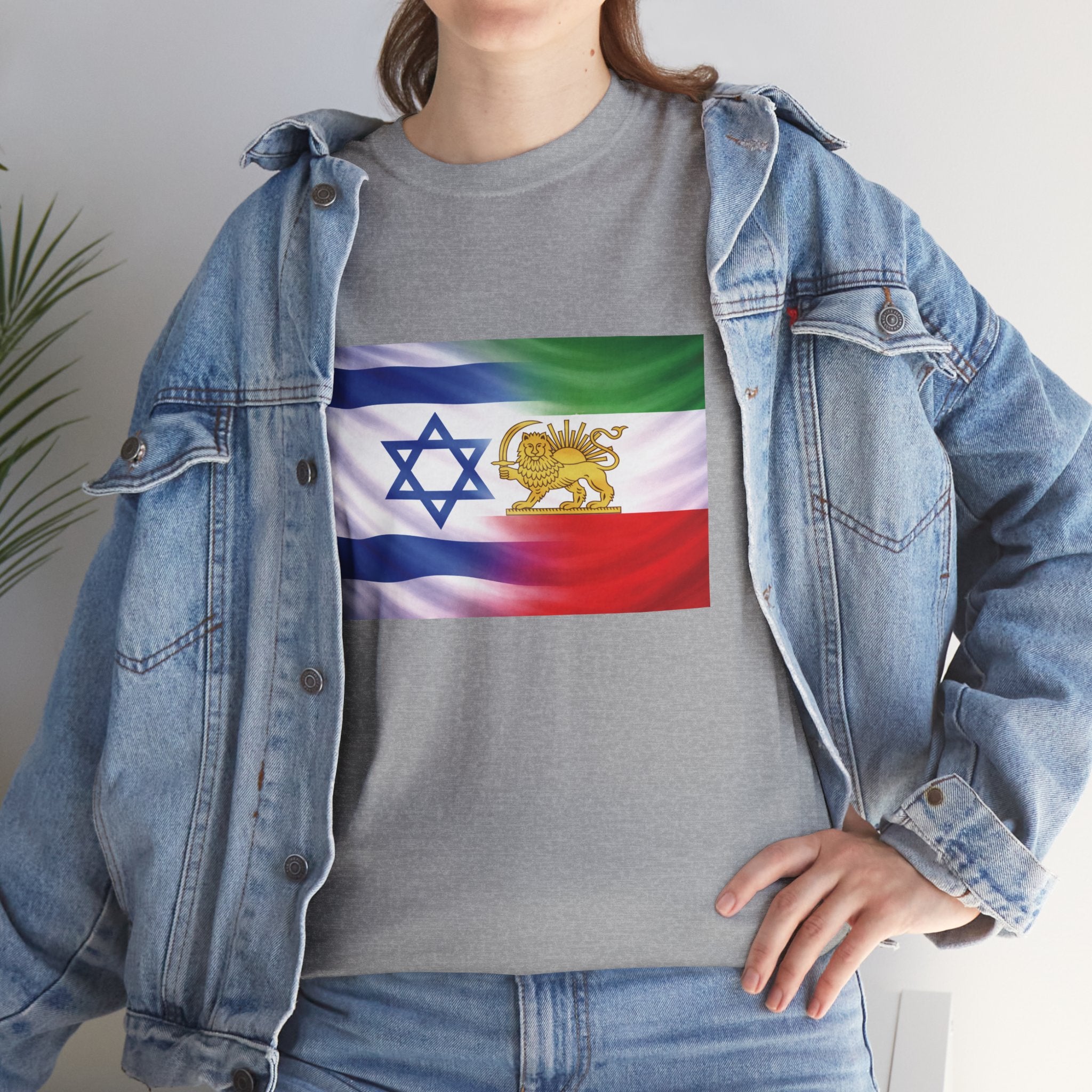 Israeli Persian Lion Flag T Shirt - Israel Persian Jewish Pride Tee