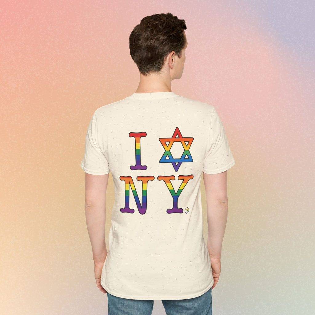 I Love NY Jewish Star LGBTQ Pride Unisex Softstyle T-Shirt