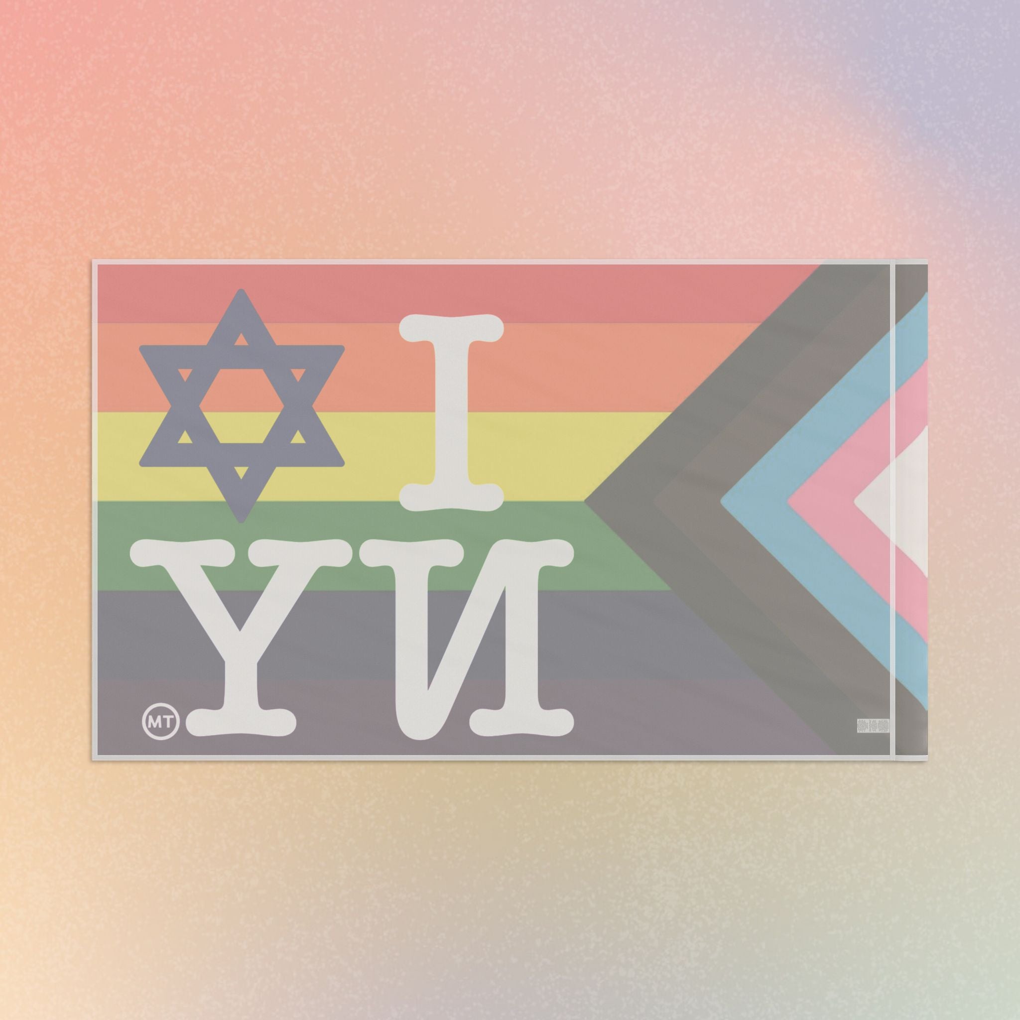 LGBTQIA I Love NY Jewish Star Flag