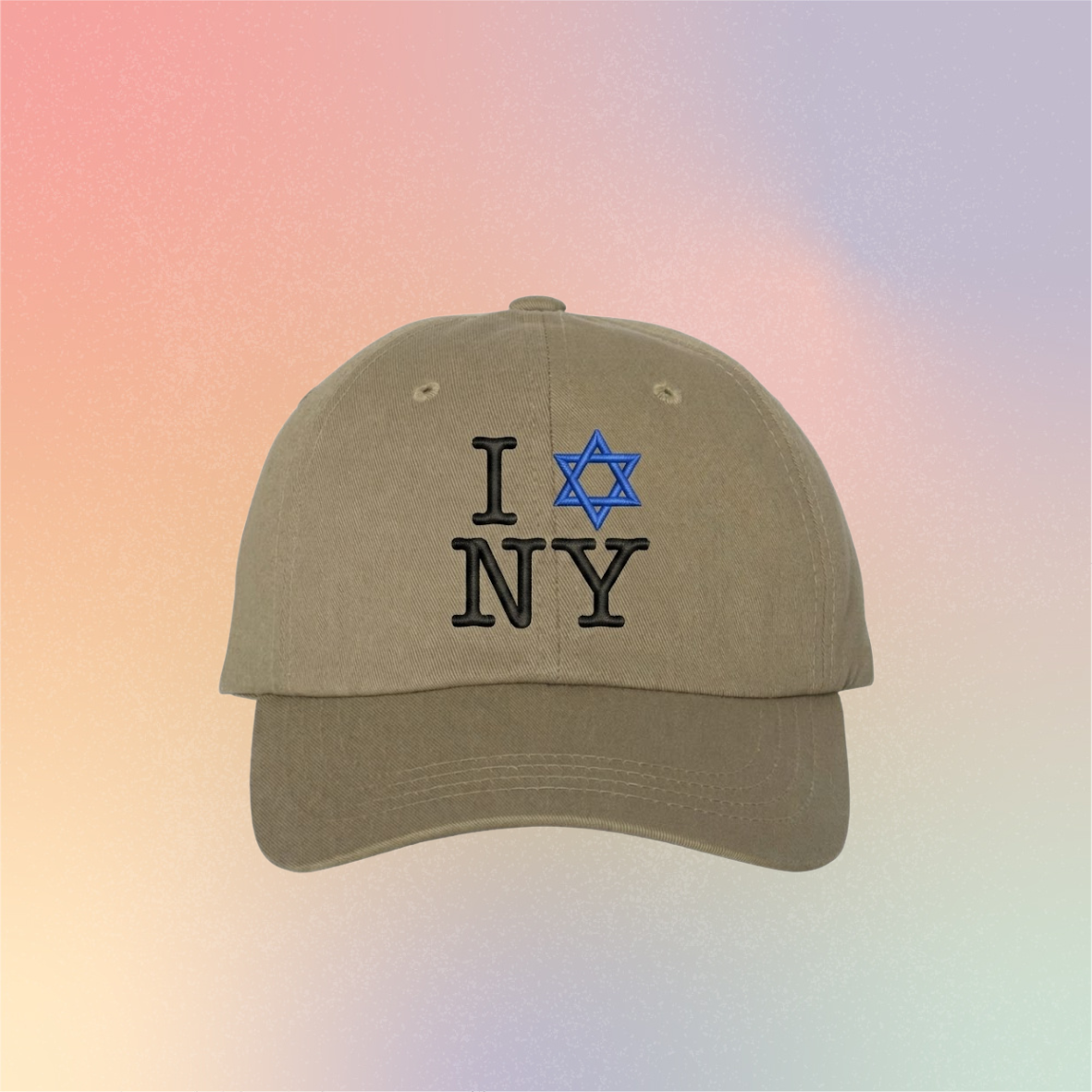 I Love NY Jewish Star Embroidered Baseball Cap | New York Jewish Pride