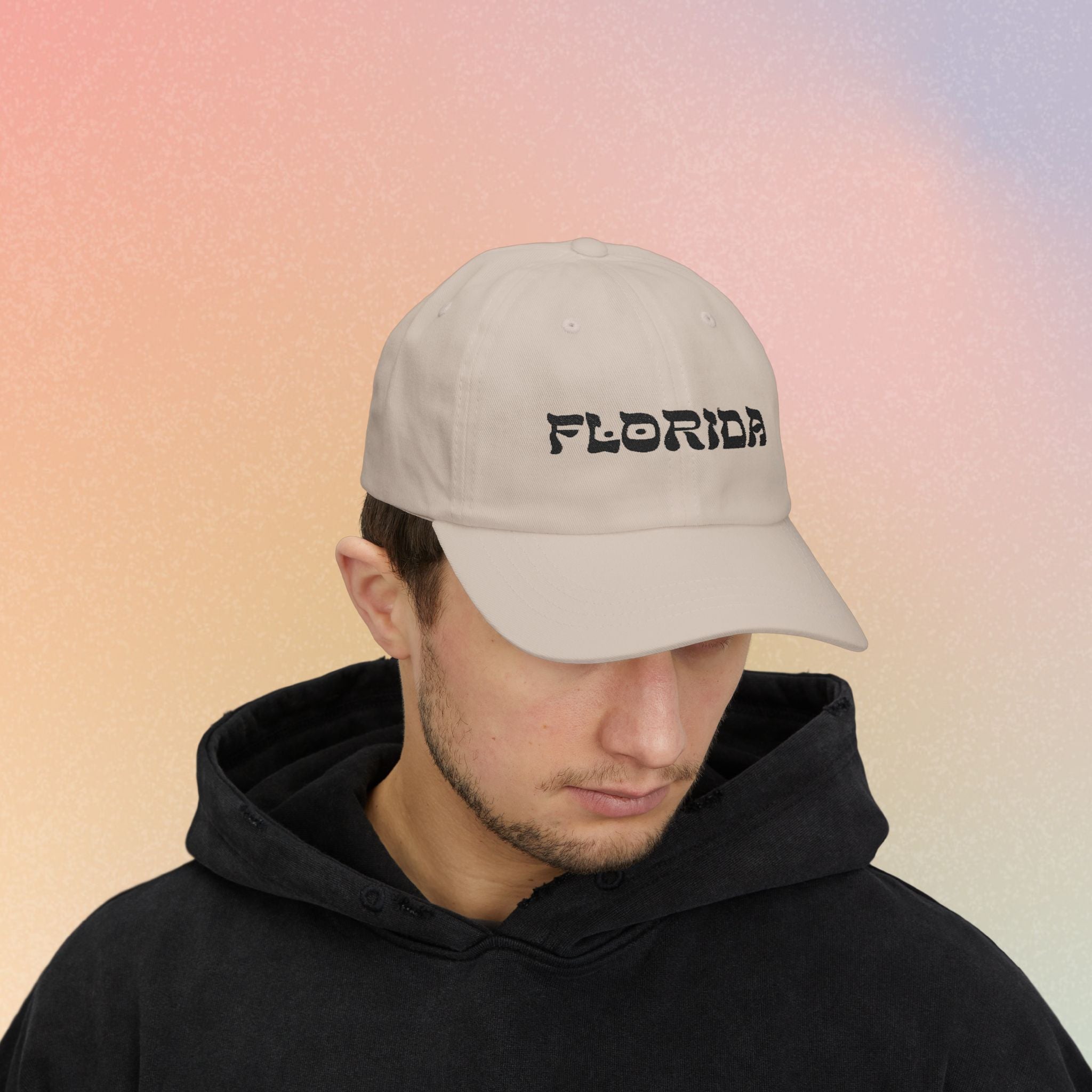 Florida Hebrew Style Font Baseball Hat | Florida Jewish Pride (Light Colors)