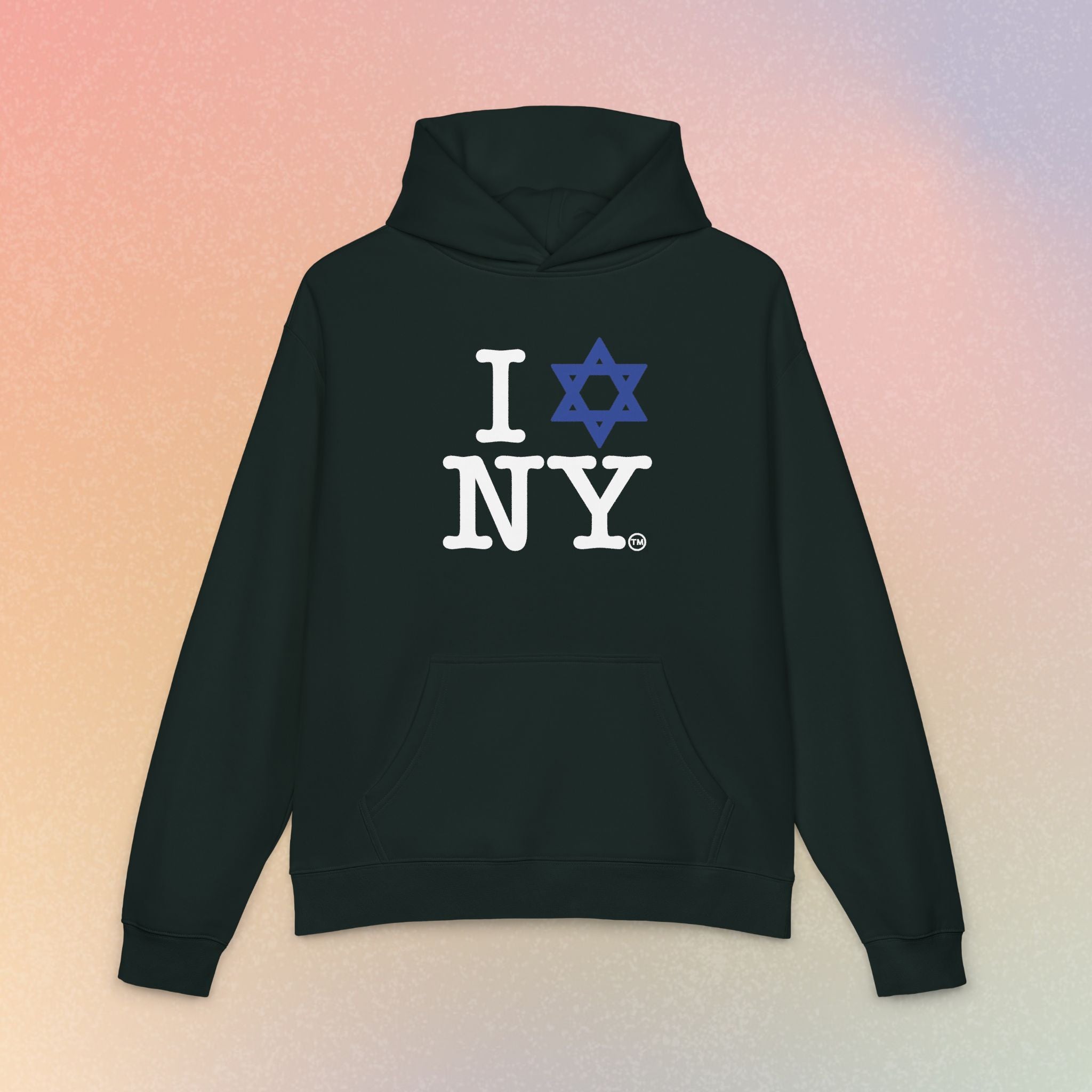I Love NY Jewish Star Relaxed Unisex Hoodie