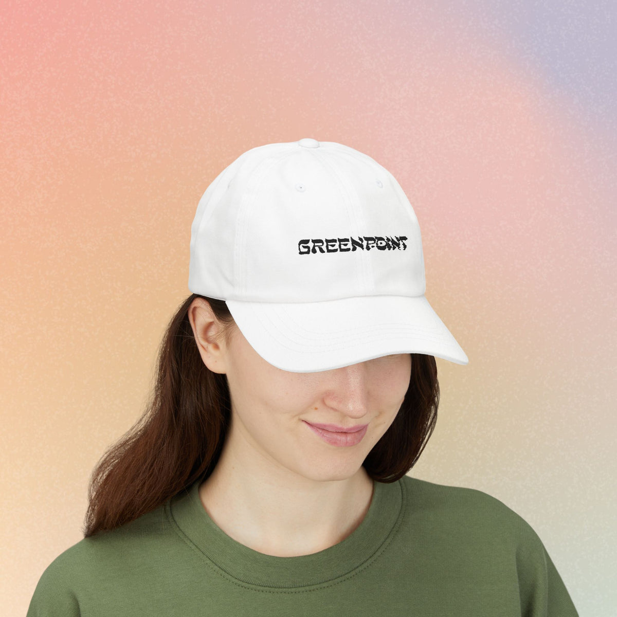 Greenpoint Hebrew Font Baseball Cap | Brooklyn Jewish Pride (Light Colors)