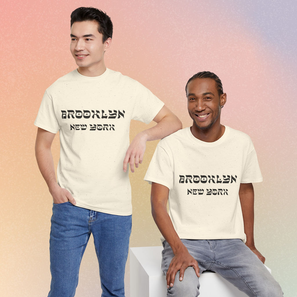 Brooklyn New York Hebrew Script - Unisex Heavy Cotton Tee