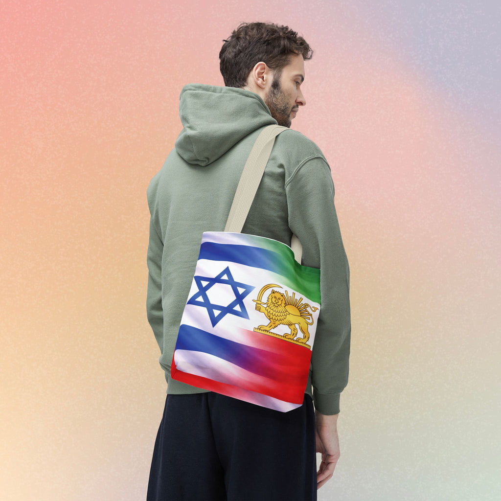 Persian-Israeli Flags Solidarity Tote Bag