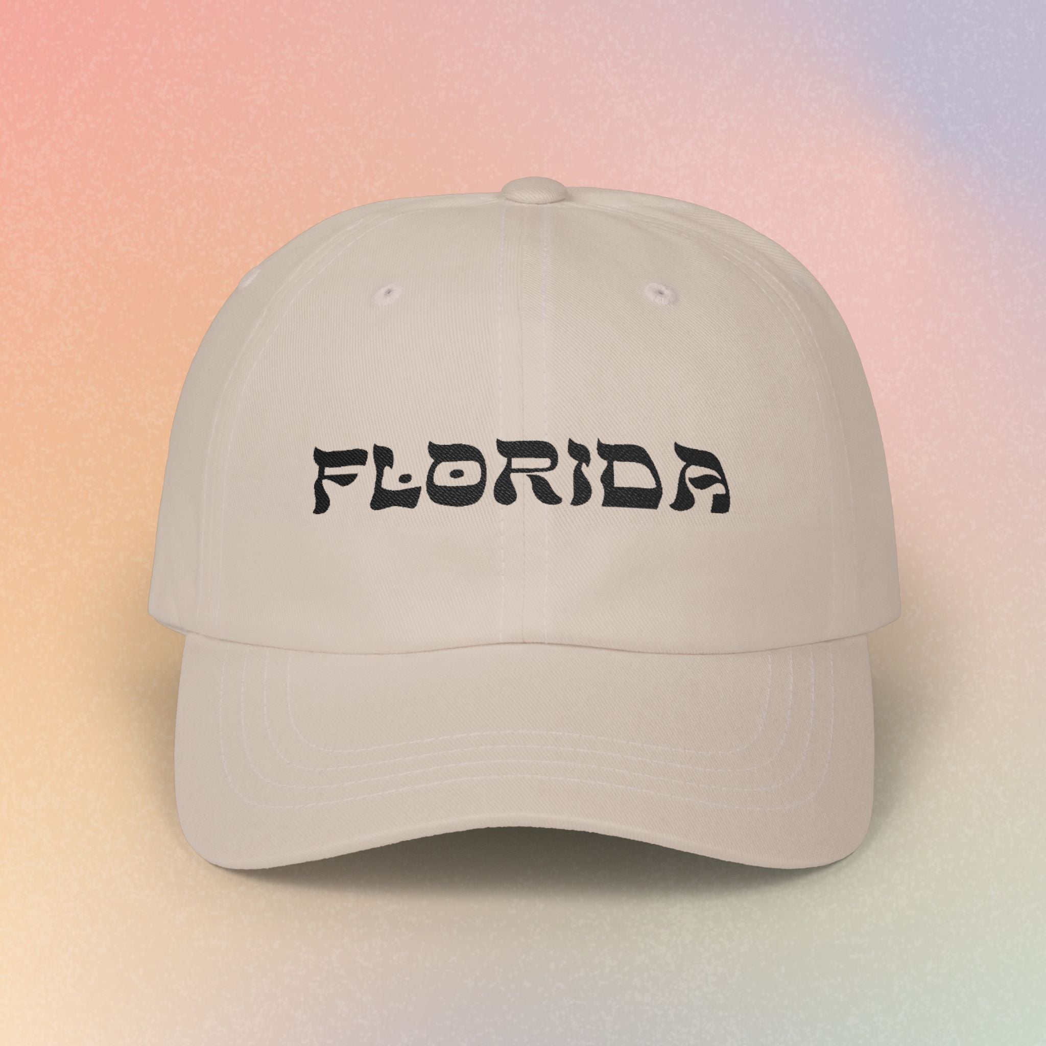 Florida Hebrew Style Font Baseball Hat | Florida Jewish Pride (Light Colors)