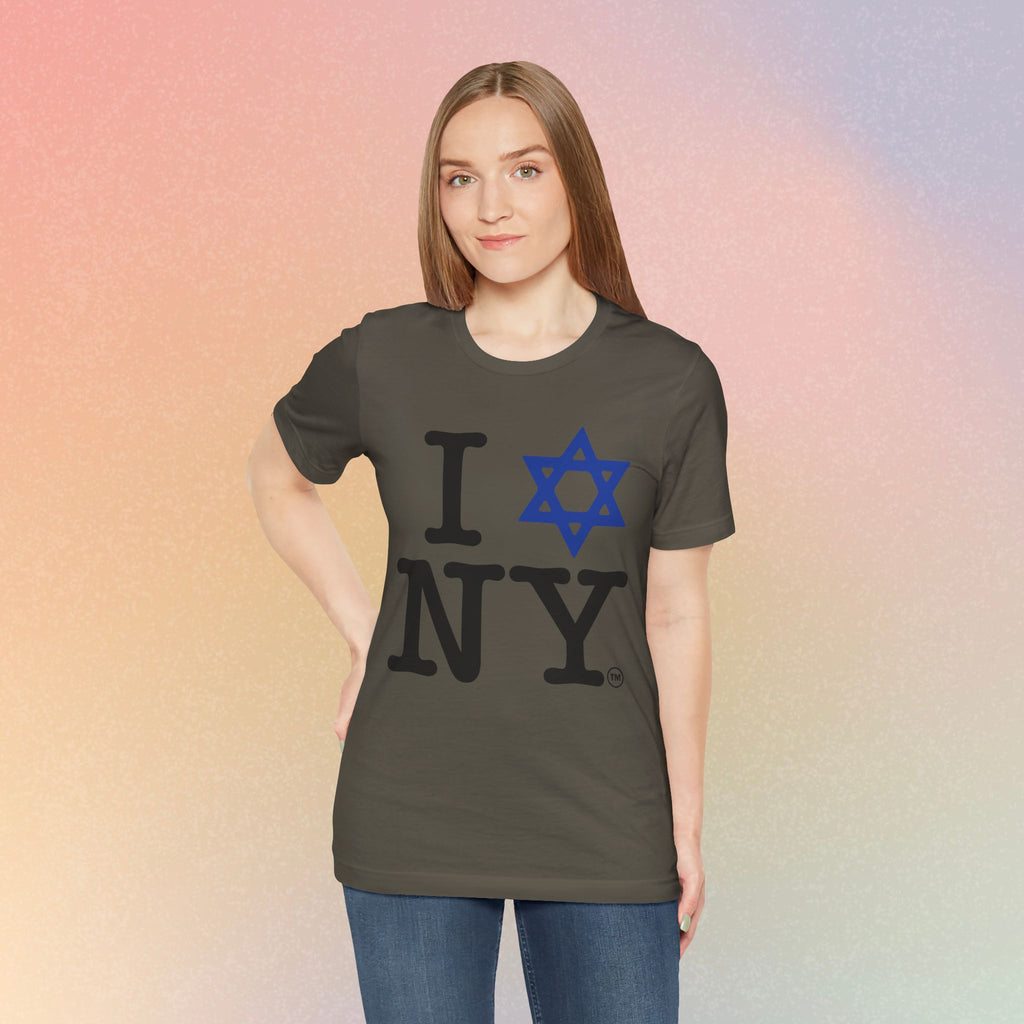 I Love New York Jewish Star of David T-Shirt - Jewish New York Pride
