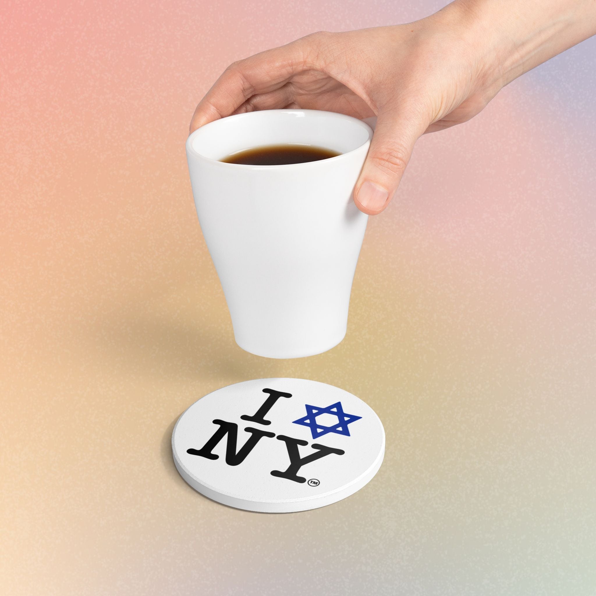 I love NY Jewish Star Ceramic Coasters