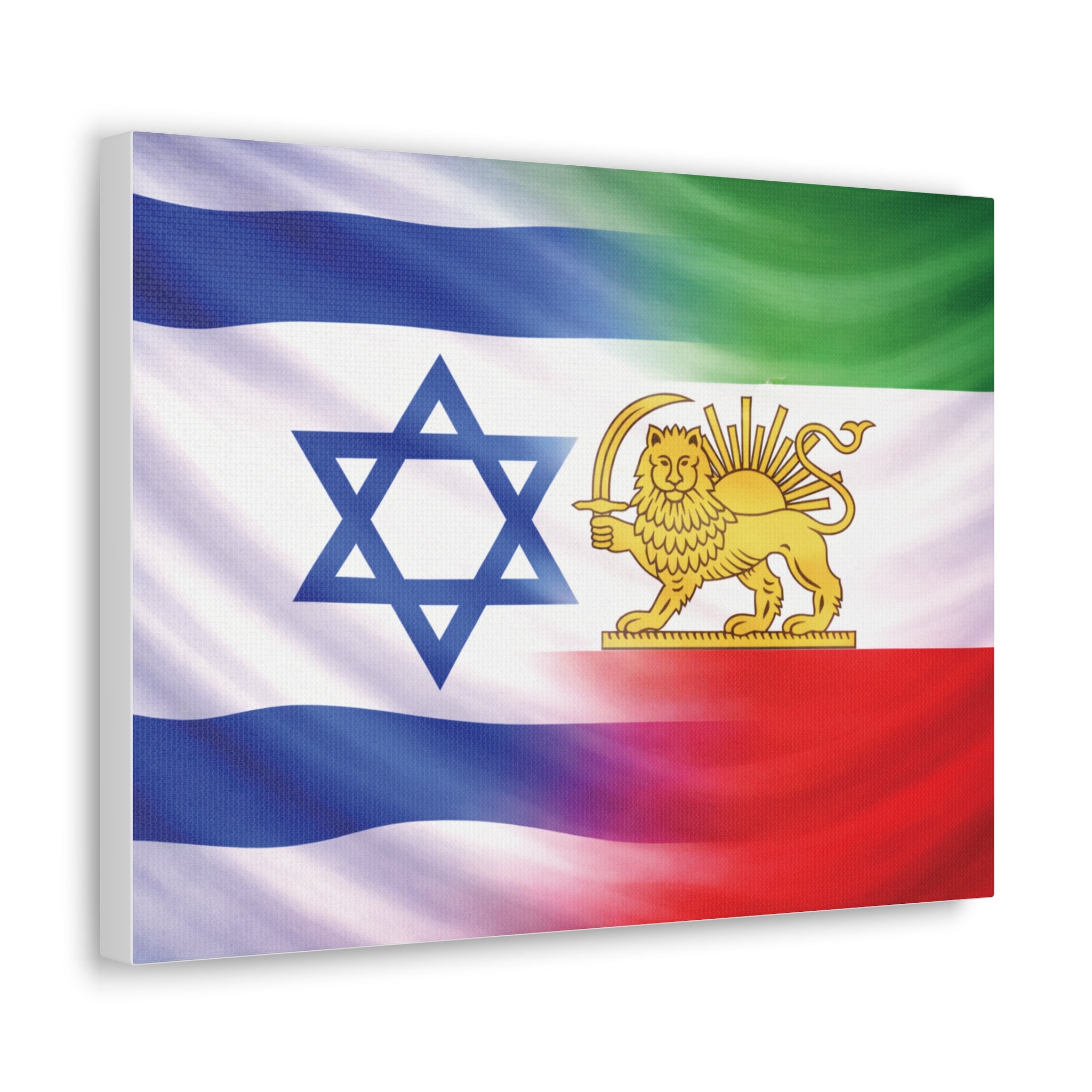 Israeli and Persian Lion Canvas | Flag Wall Art