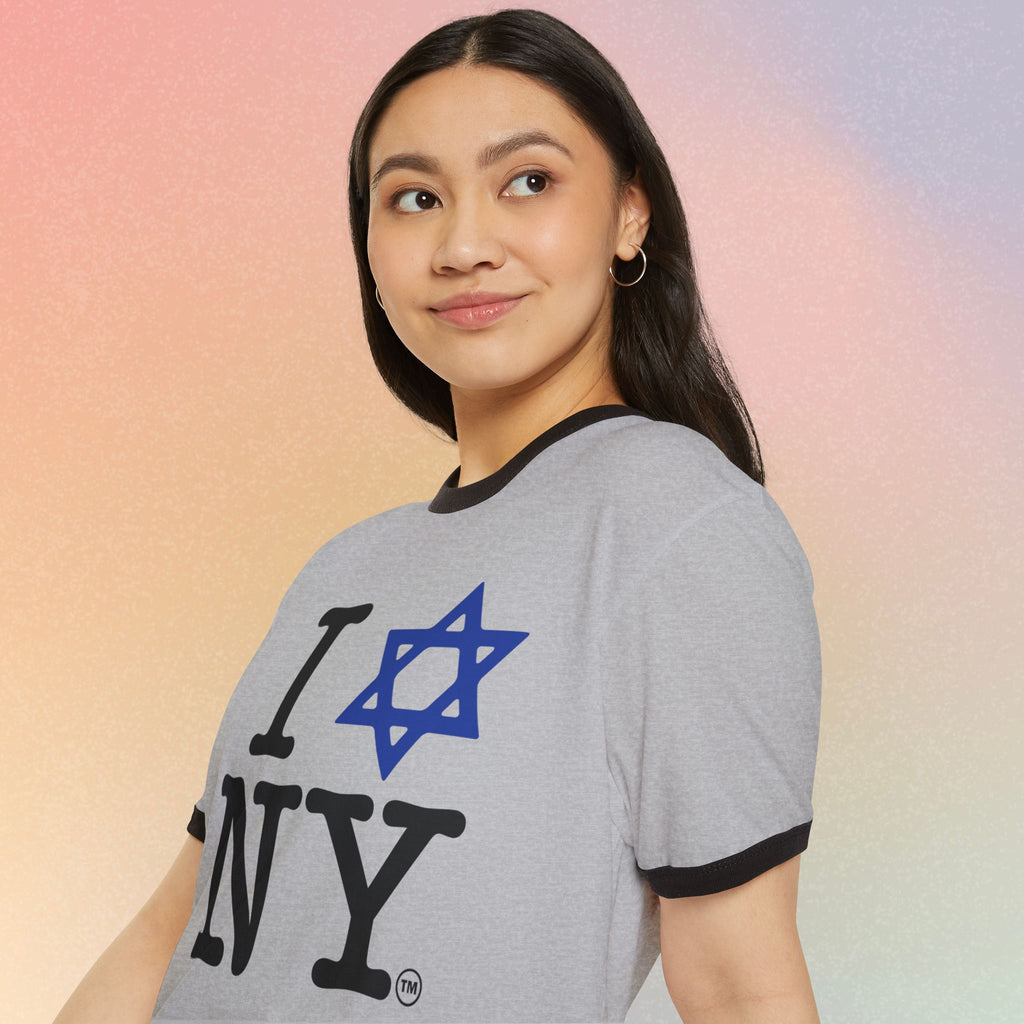 I Love NY Jewish Star T-Shirt | Ringer Tee, Jewish New York Pride