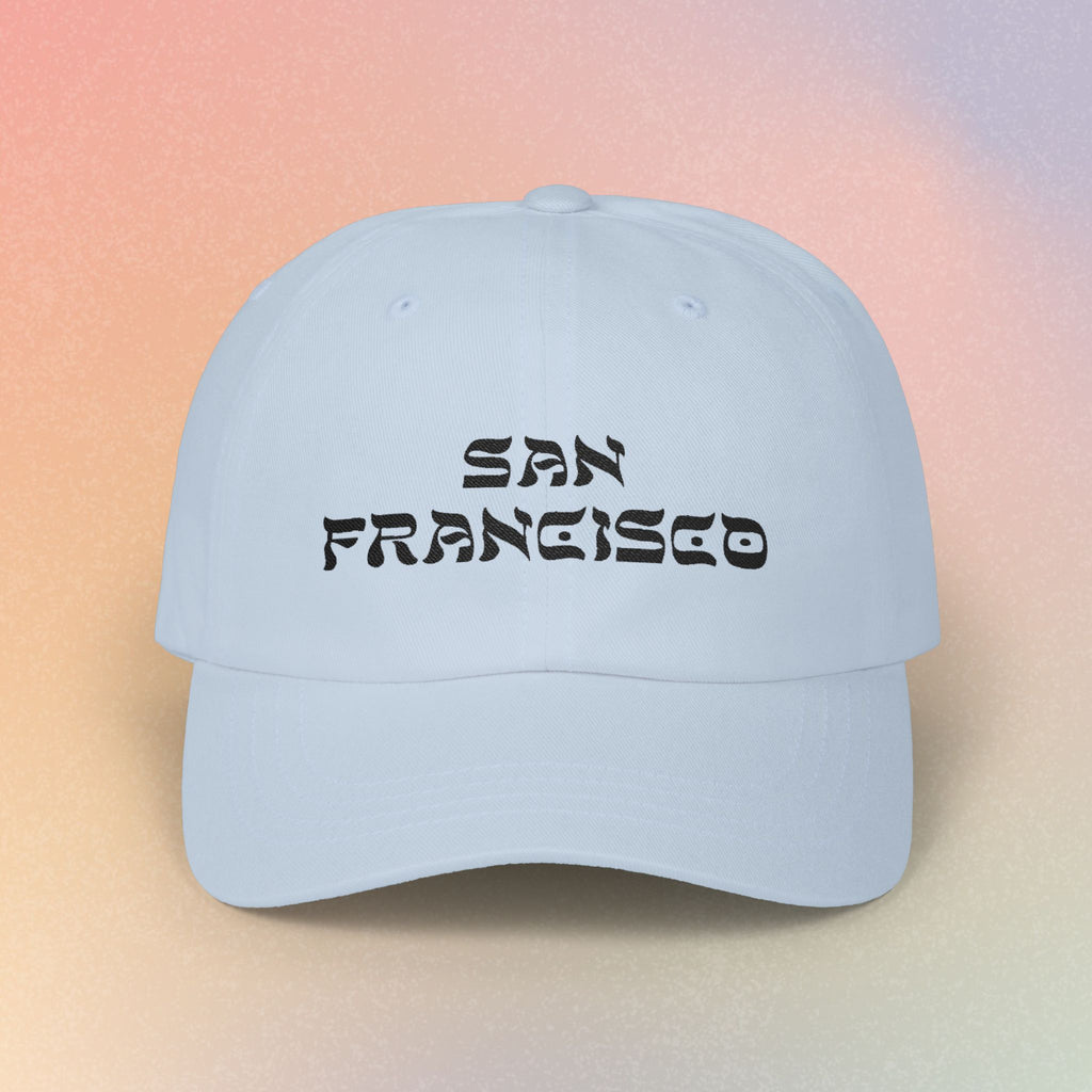 San Francisco Hebrew Style Font Baseball Hat | SF Jewish Pride (Light Colors)
