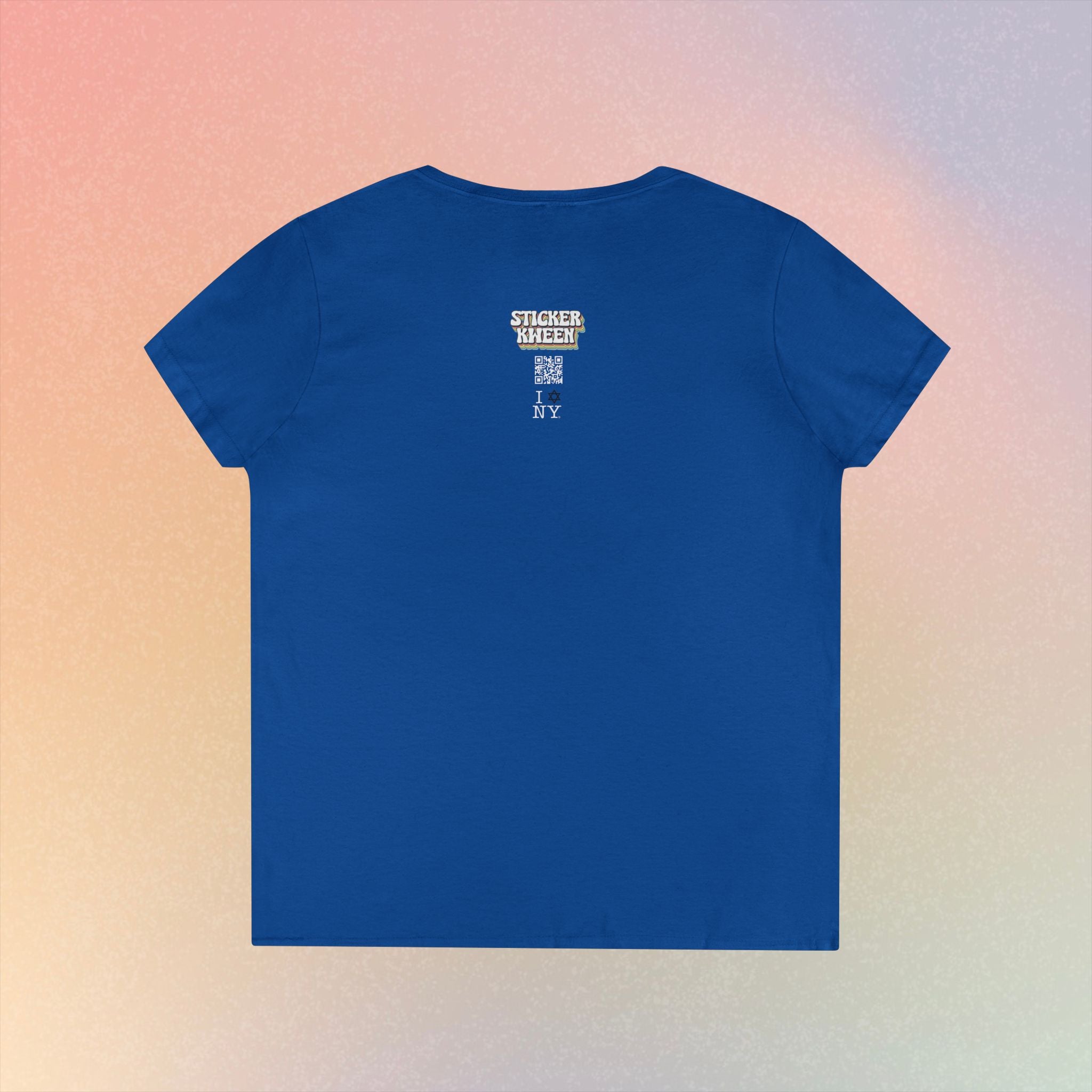 I Love NY Jewish Star V-Neck T-Shirt | New York Jewish Pride