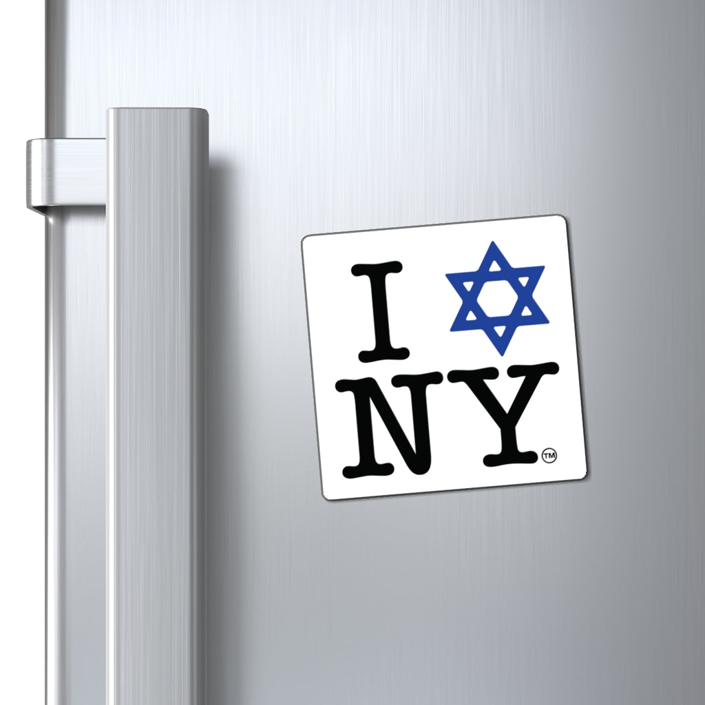 I Love NY Jewish Star Magnet — Jewish New York Souvenir Fridge Magnet (3 Sizes)