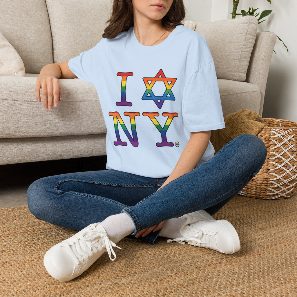 I Love NY Jewish Star LGBTQ Pride Unisex Softstyle T-Shirt