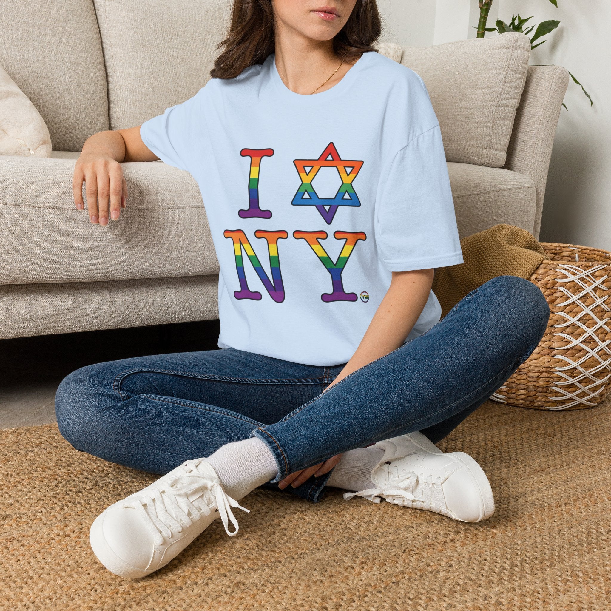 I Love NY Jewish Star LGBTQ Pride Unisex Softstyle T-Shirt