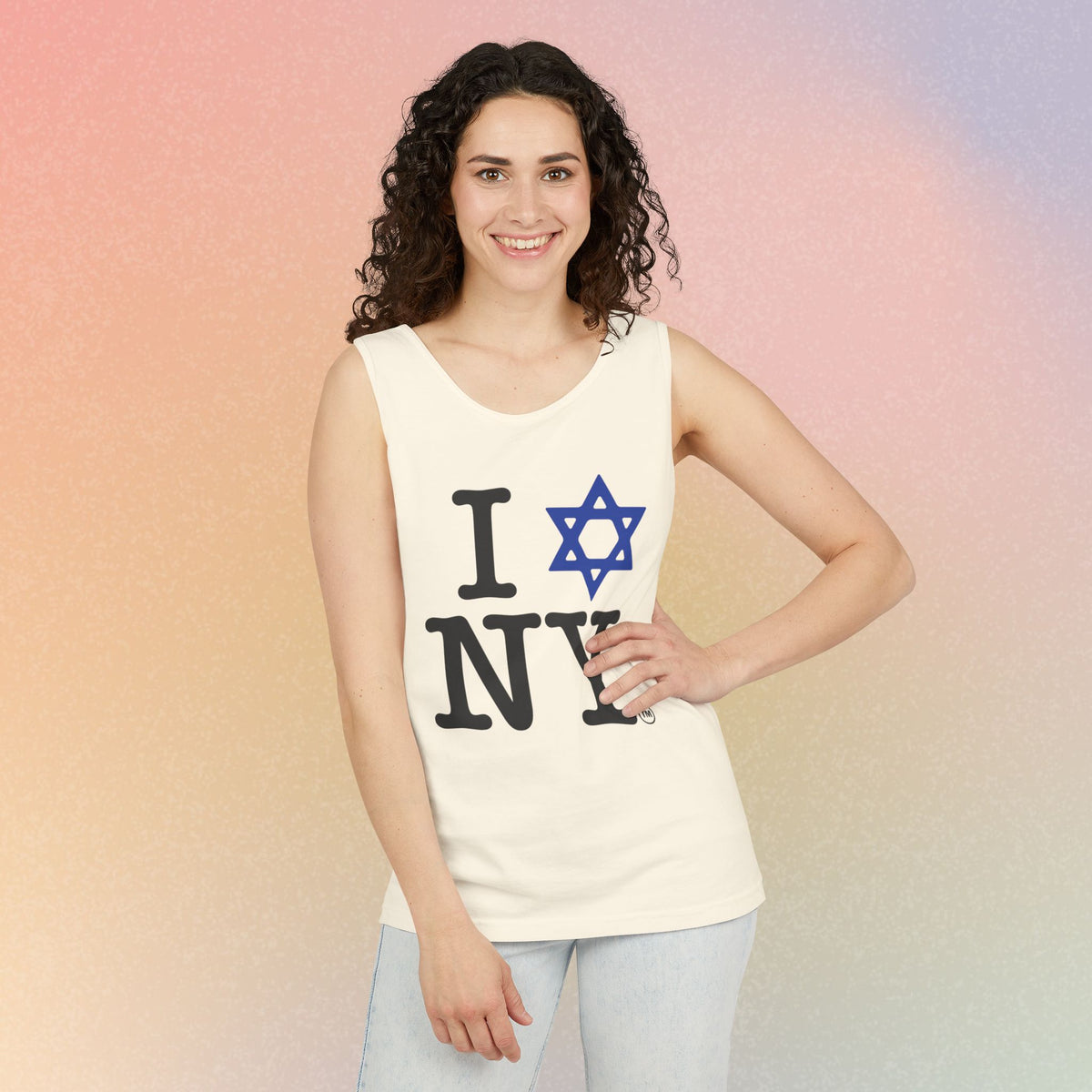 I Love NY Jewish Star Tank Top — Jewish NYC Pride Israel Love Sleeveless Tee