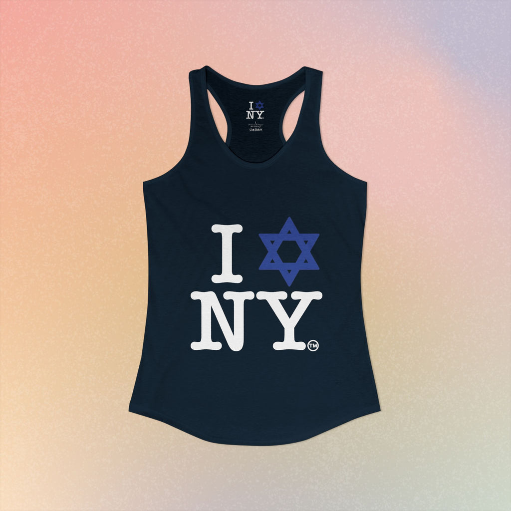I Love NY Jewish Star Women's Ideal Racerback Tank