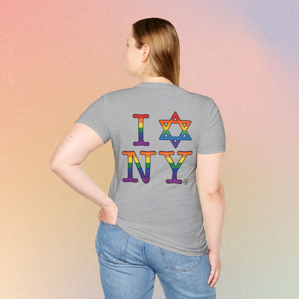 I Love NY Jewish Star LGBTQ Pride Unisex Softstyle T-Shirt