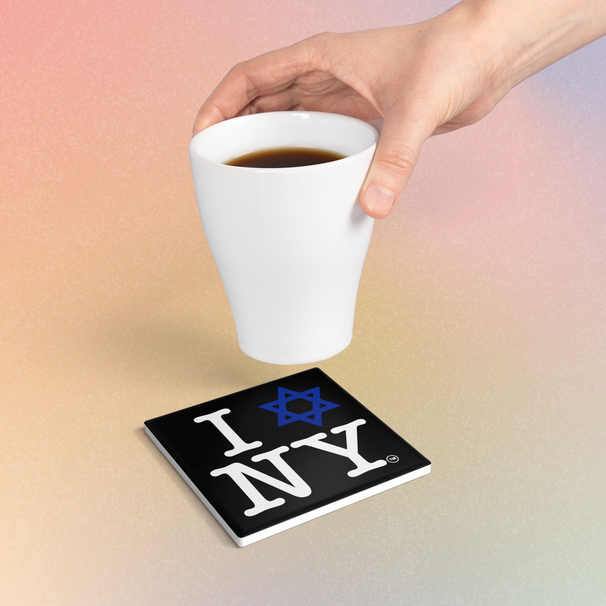 I love NY Jewish Star Ceramic Coasters