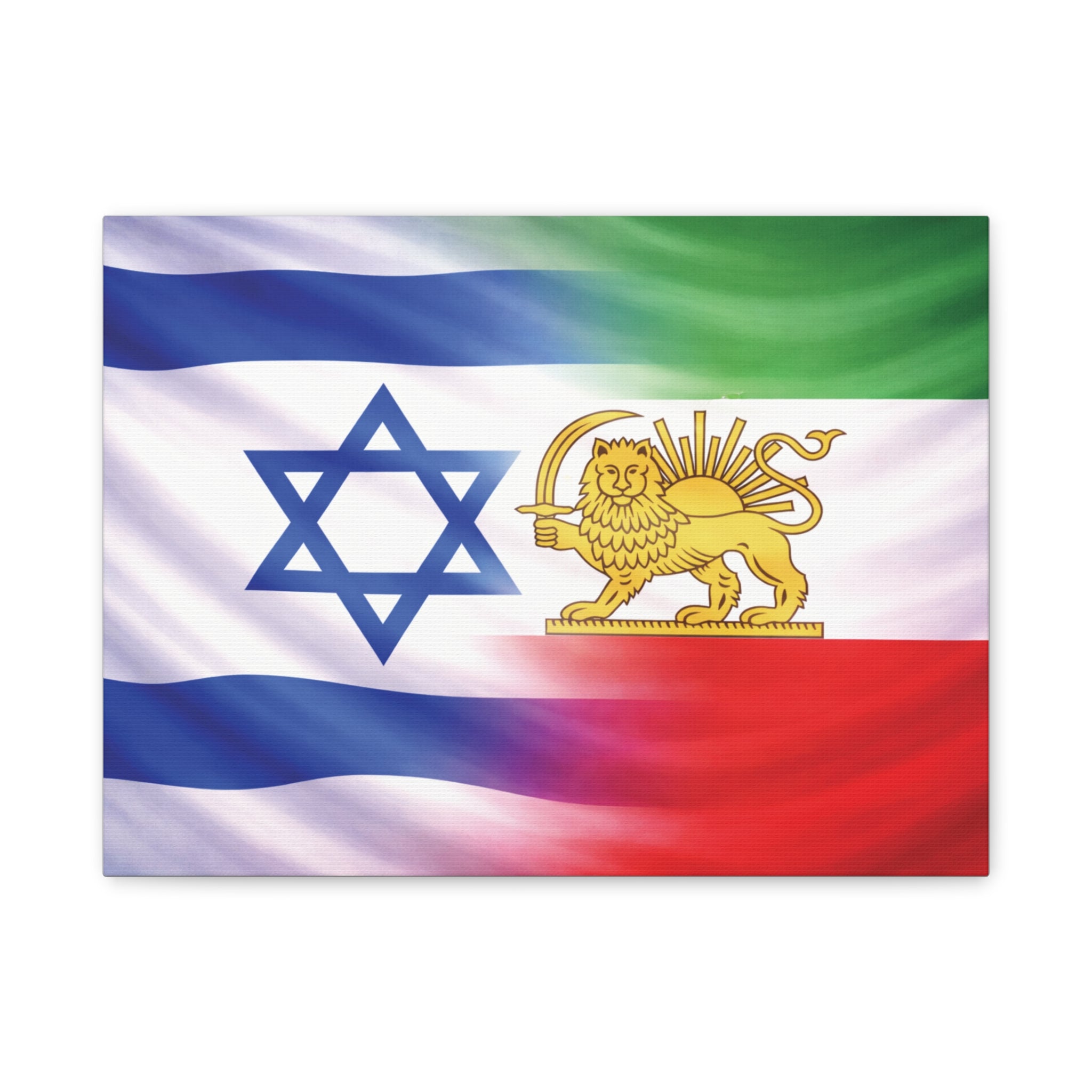 Israeli and Persian Lion Canvas | Flag Wall Art