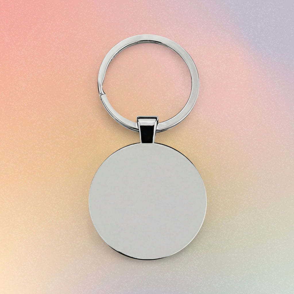 Round Stainless Steel Keychain
