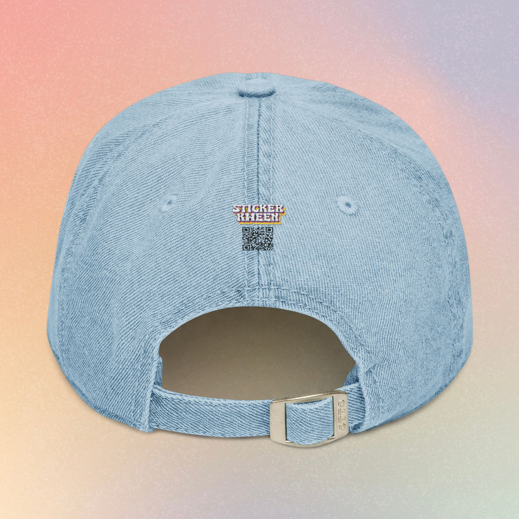 Embroidered 'Nice Jewish Girl' Denim Hat — Casual Baseball Cap for Jewish Pride & Everyday Wear