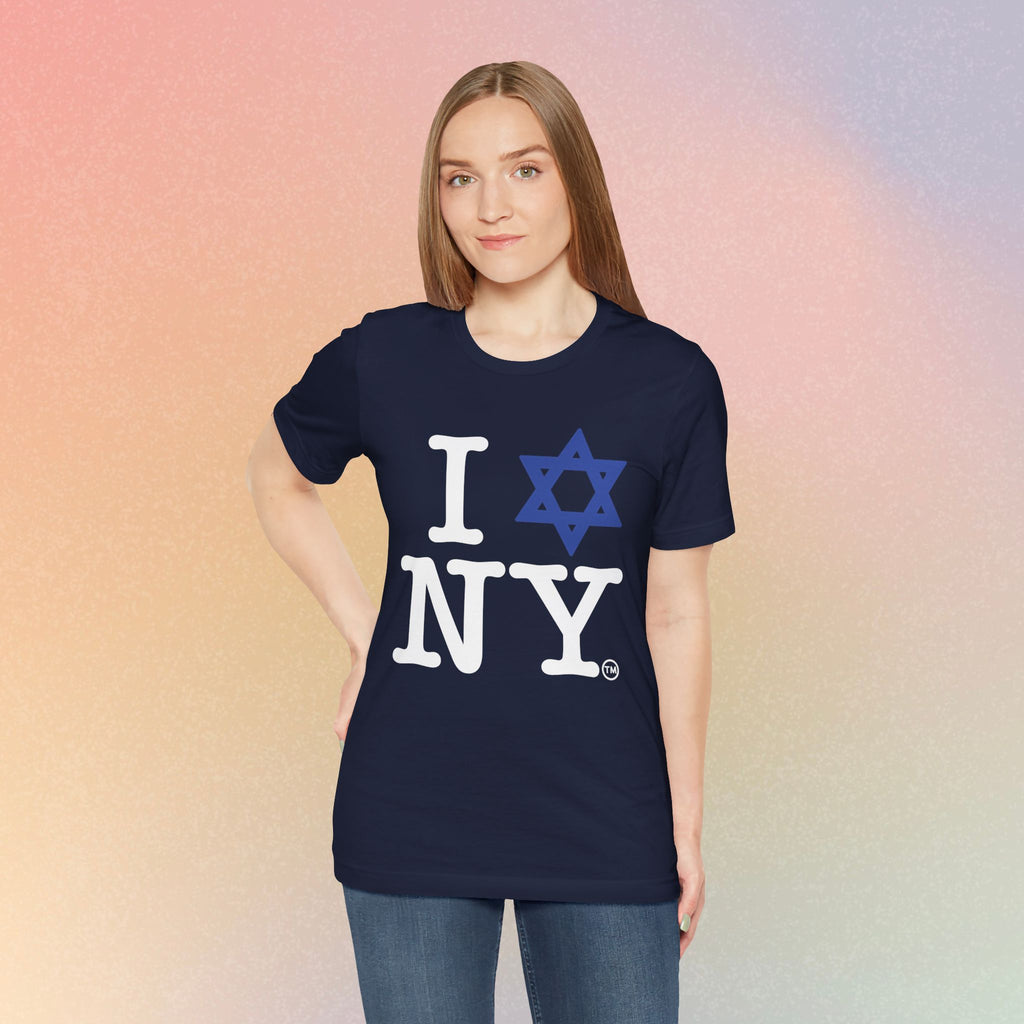 I Love New York Jewish Star of David T-Shirt - Jewish New York Pride