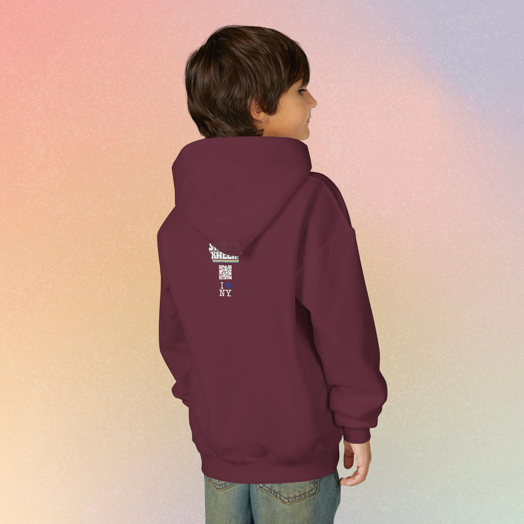 Youth Size I Love NY Jewish Star Hoodie | Jewish New York Pride Sweatshirt