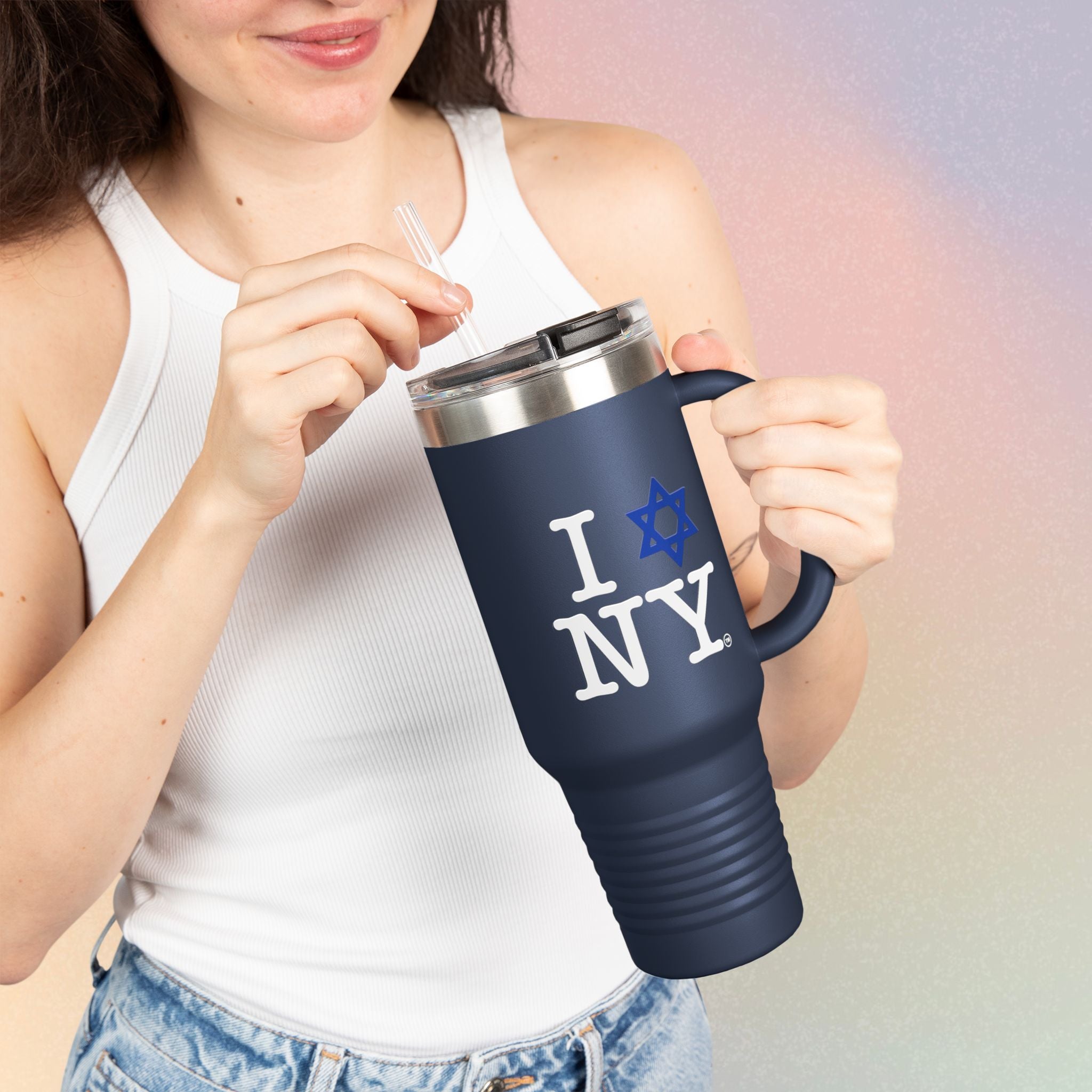 I Love NY Jewish Star - Stainless Steel 40oz Insulated Tumbler