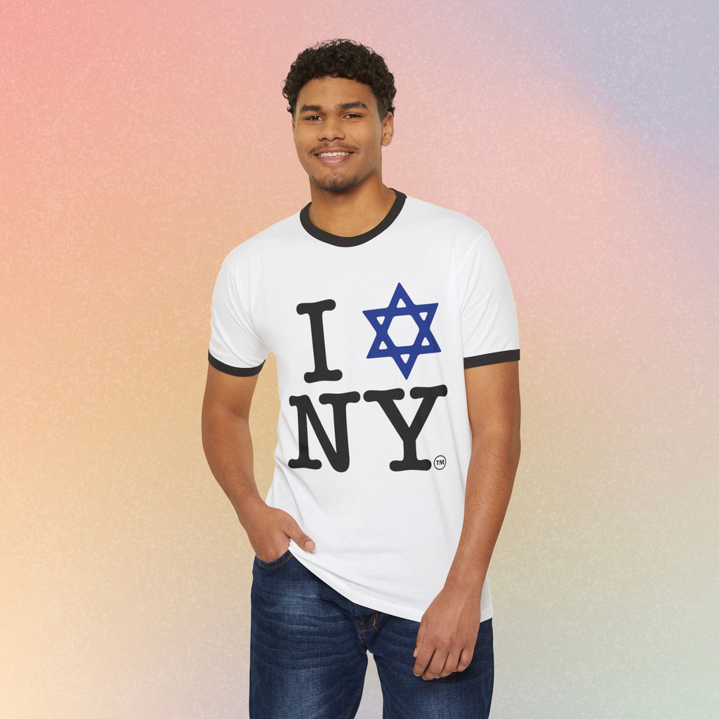 I Love NY Jewish Star T-Shirt | Ringer Tee, Jewish New York Pride