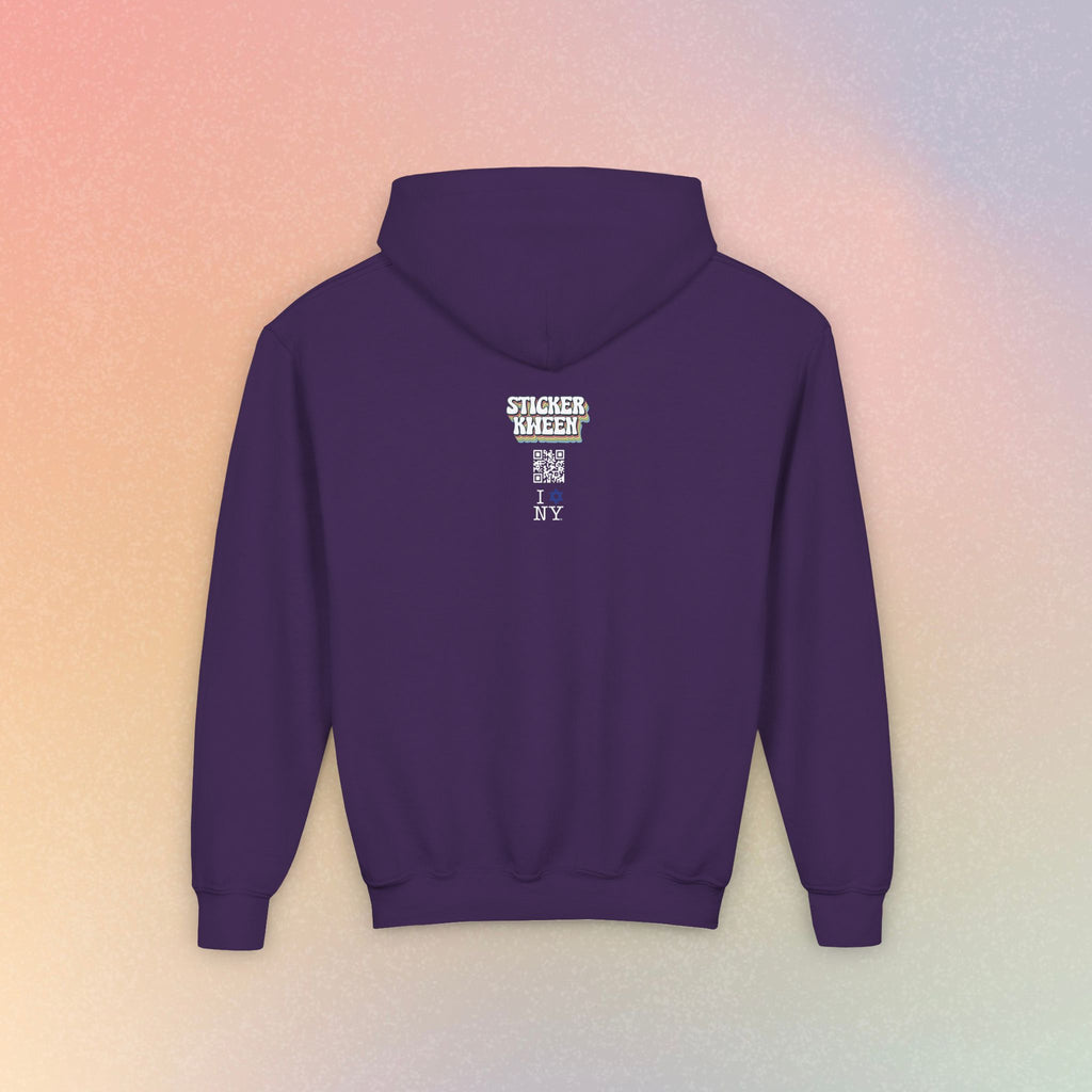 Youth Size I Love NY Jewish Star Hoodie | Jewish New York Pride Sweatshirt