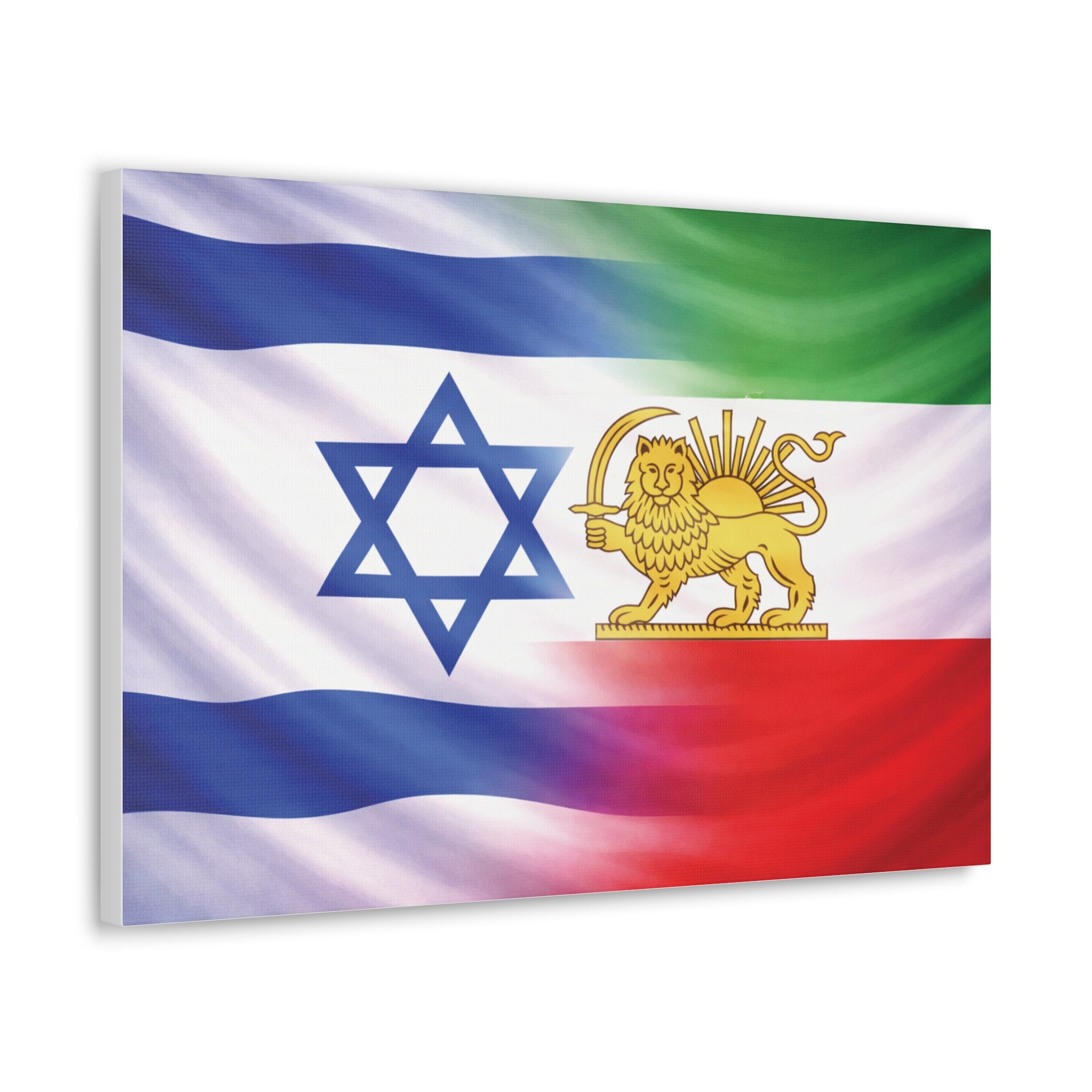 Israeli and Persian Lion Canvas | Flag Wall Art