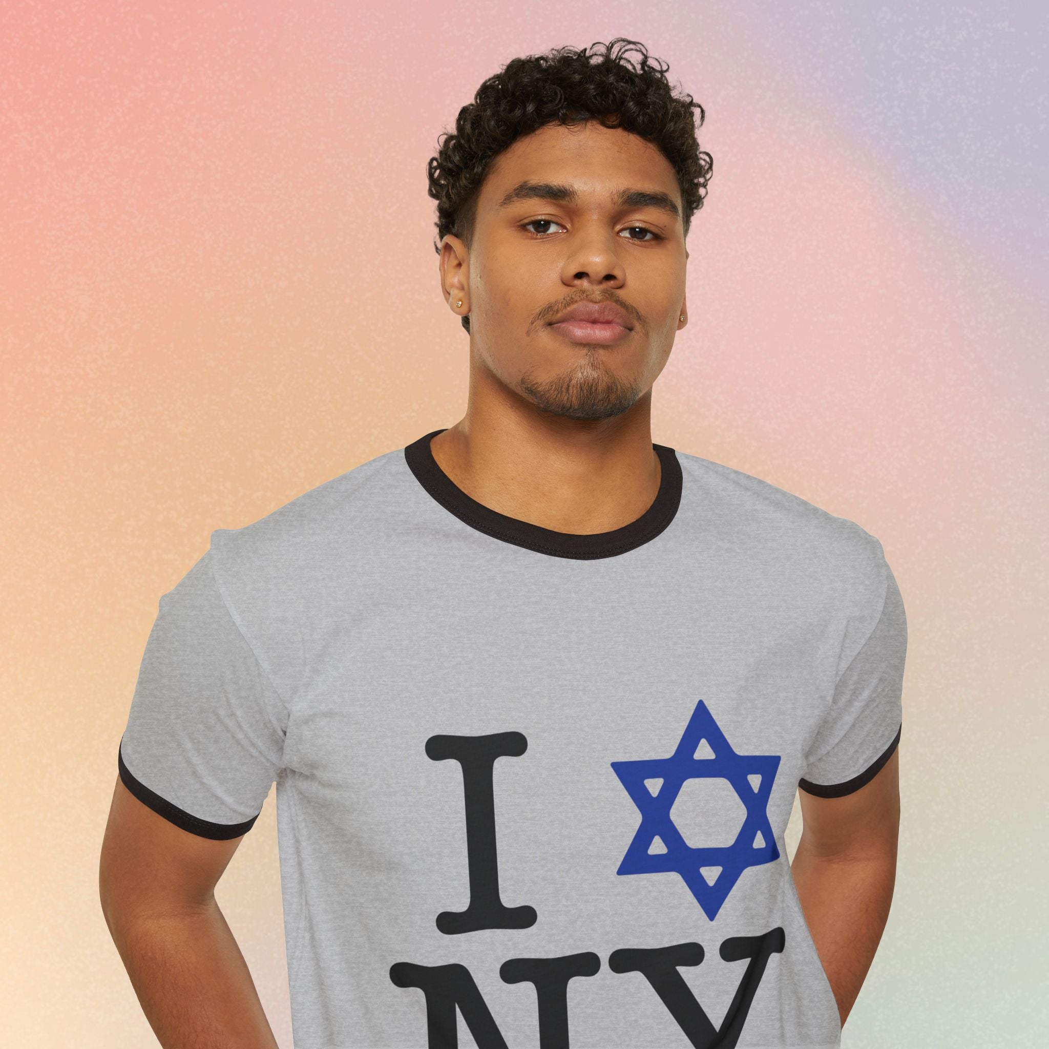 I Love NY Jewish Star T-Shirt | Ringer Tee, Jewish New York Pride