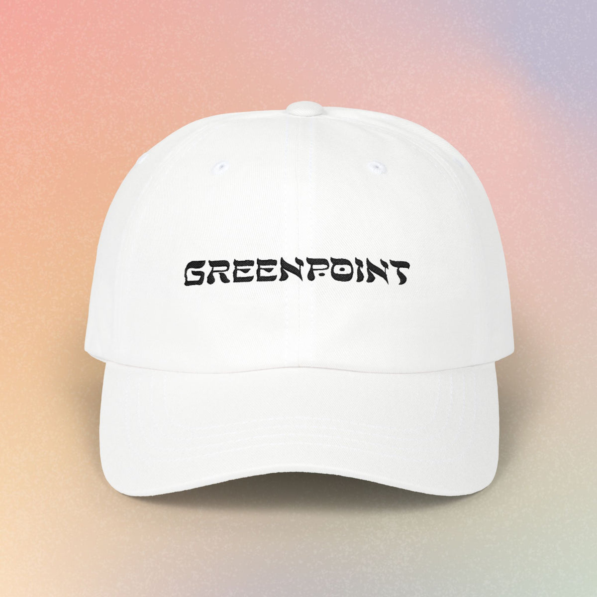 Greenpoint Hebrew Font Baseball Cap | Brooklyn Jewish Pride (Light Colors)