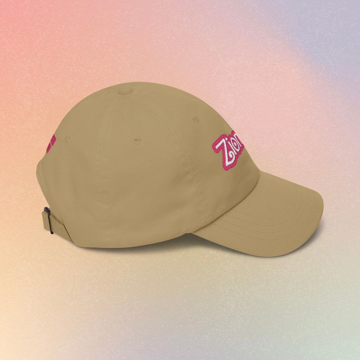 Zioness Embroidered Baseball Cap – Pink Barbie Font Jewish Pride Baseball Hat